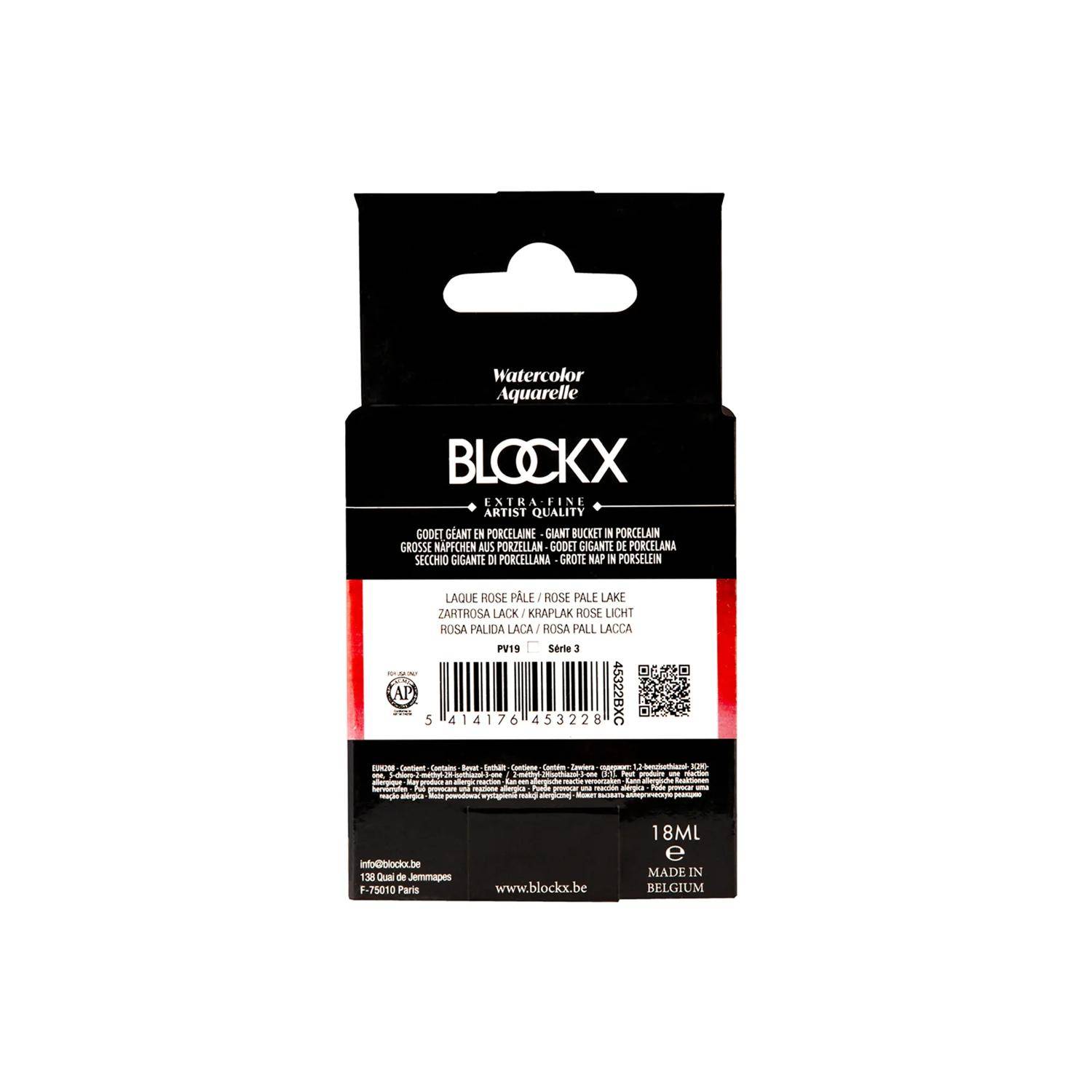 Blockx Aquarellfarbe, Zartosa Lack - Großer Napf 18ml - Lack Blassrosa 45322BXC