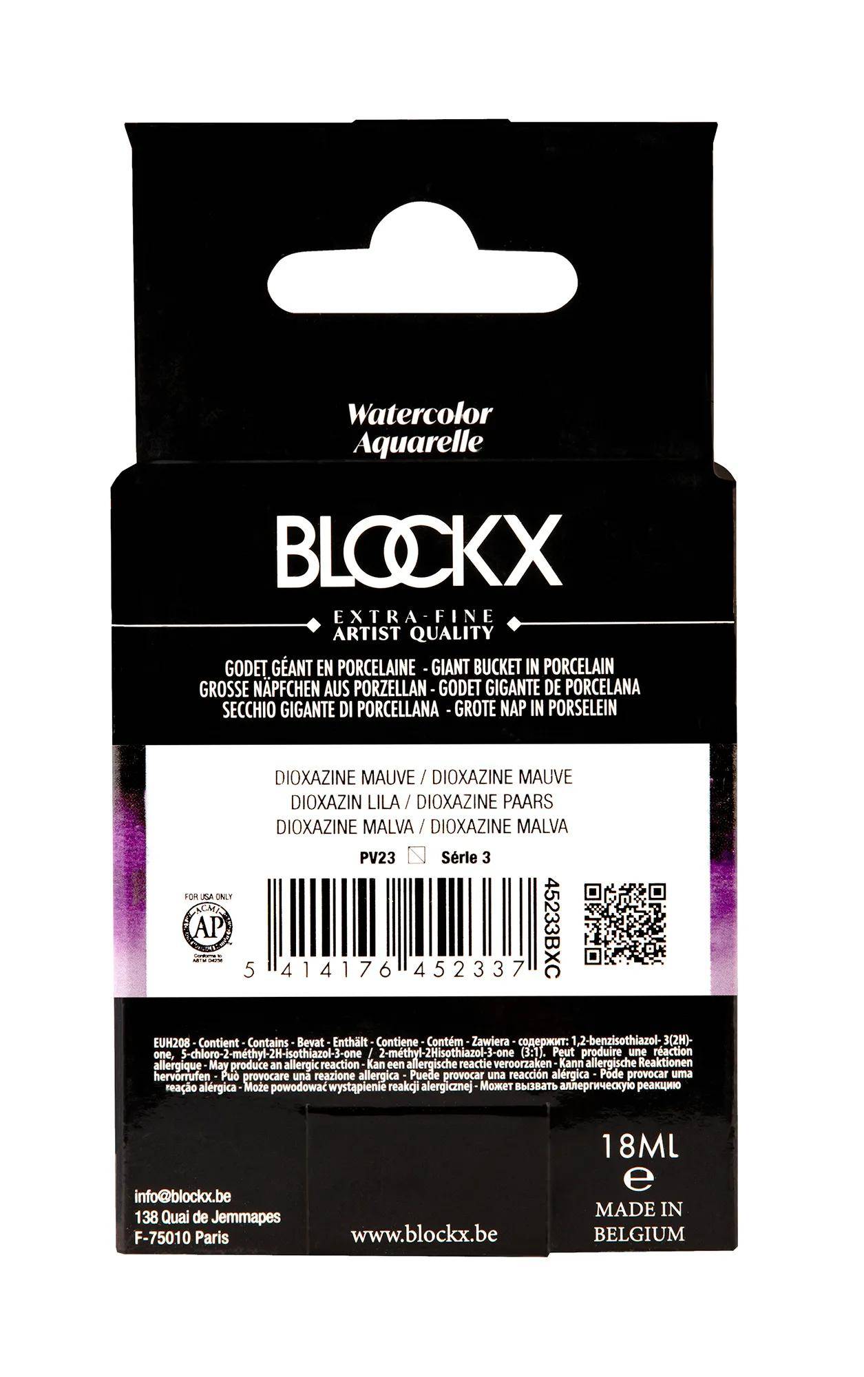 Blockx Aquarellfarbe, Dioxazin Mauve Großer Napf 18ml Dioxazin Malve 45233BXC