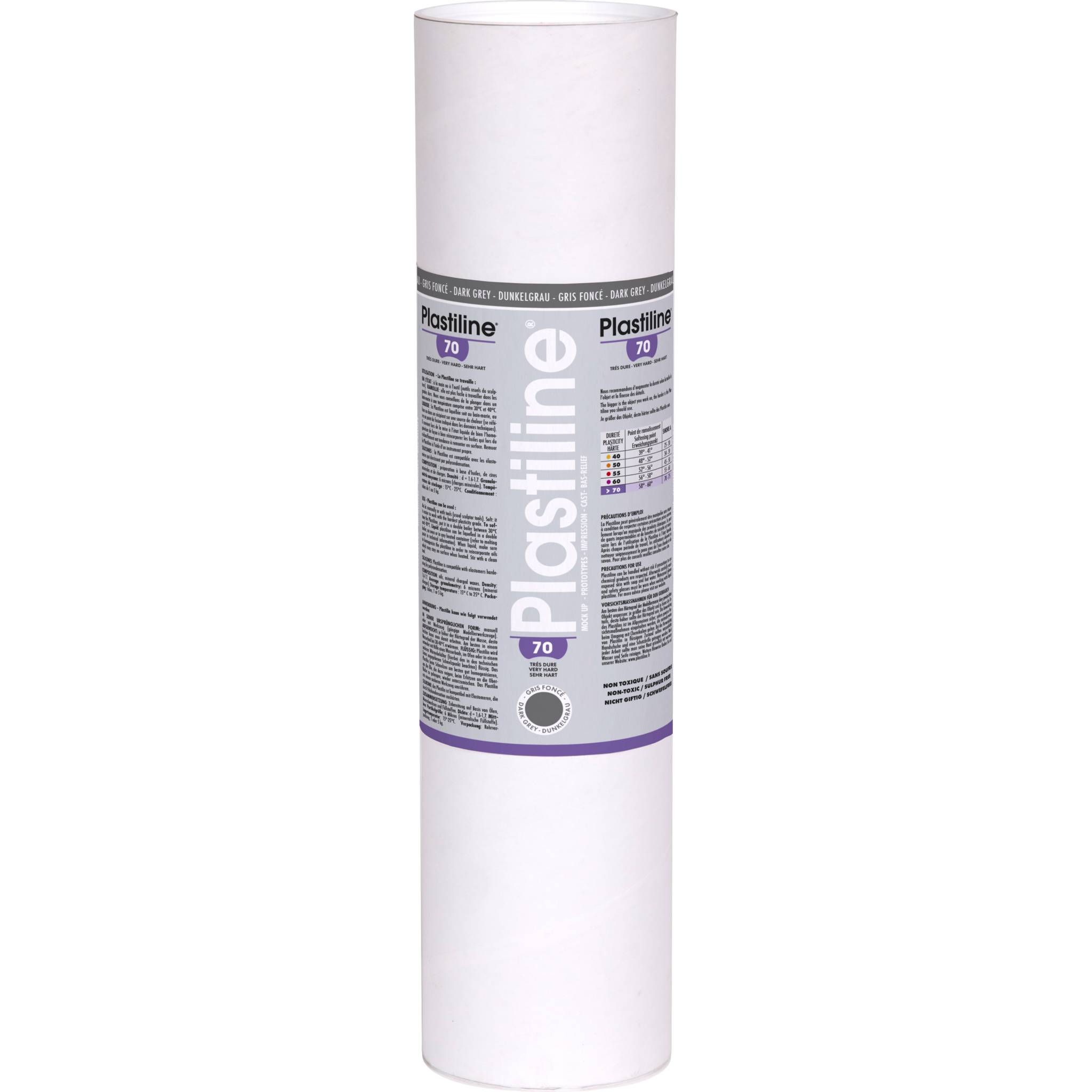Plastiline Plastiline, 5 kg, Härtegrad 70 (sehr hart) - Grau 5770T