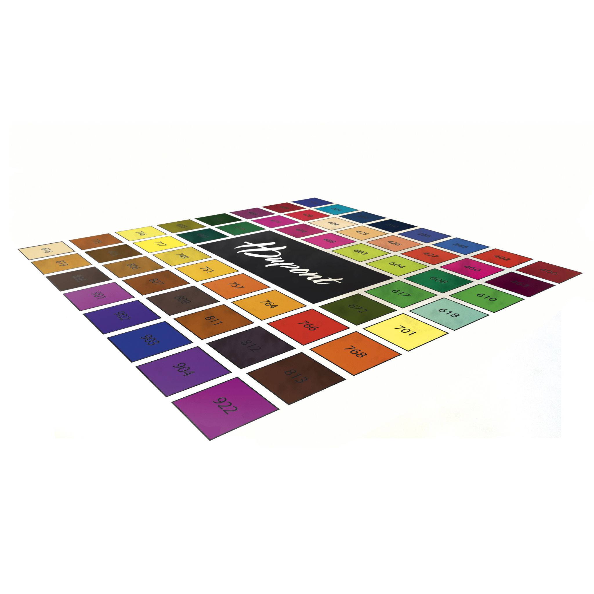 H Dupont Vorkonturierte Farbtafel für die Farben 90x90cm Weiß DUPNUAHD501C