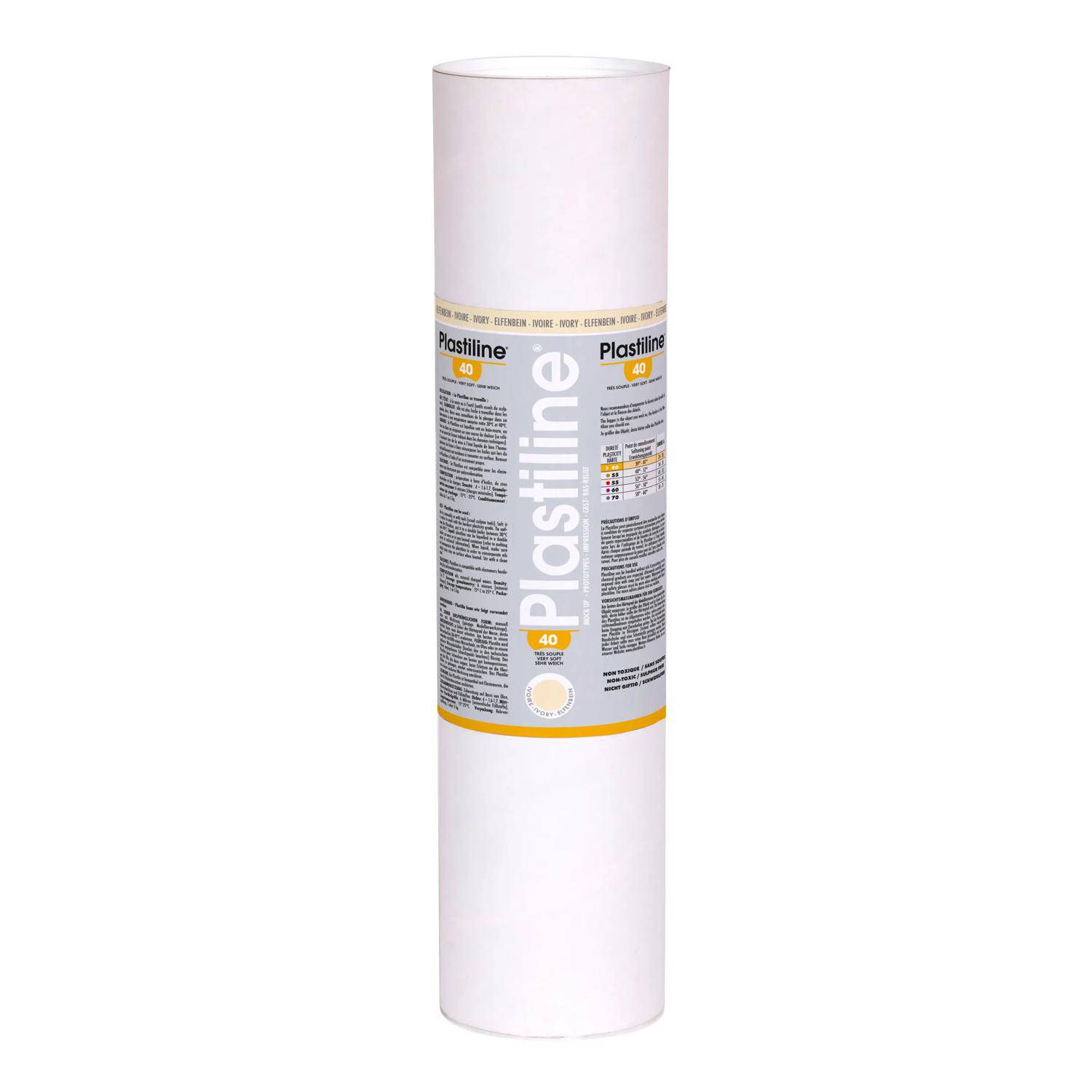 Plastiline Plastiline, 5 kg, Härtegrad 40 (sehr weich) - Elfenbein 5140T