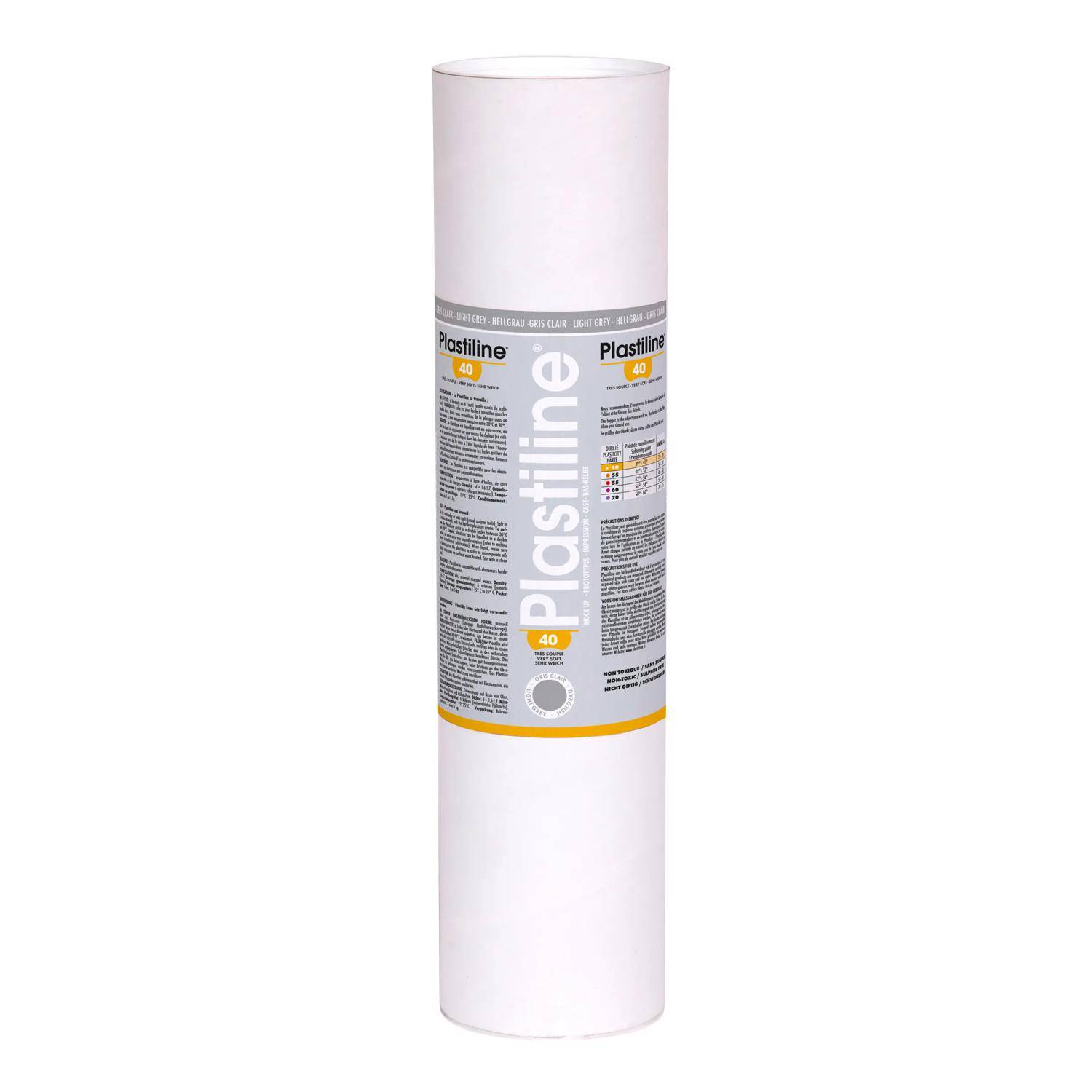 Plastiline Plastiline, 5 kg, Härtegrad 40 (sehr weich) - Hellgrau 5640T