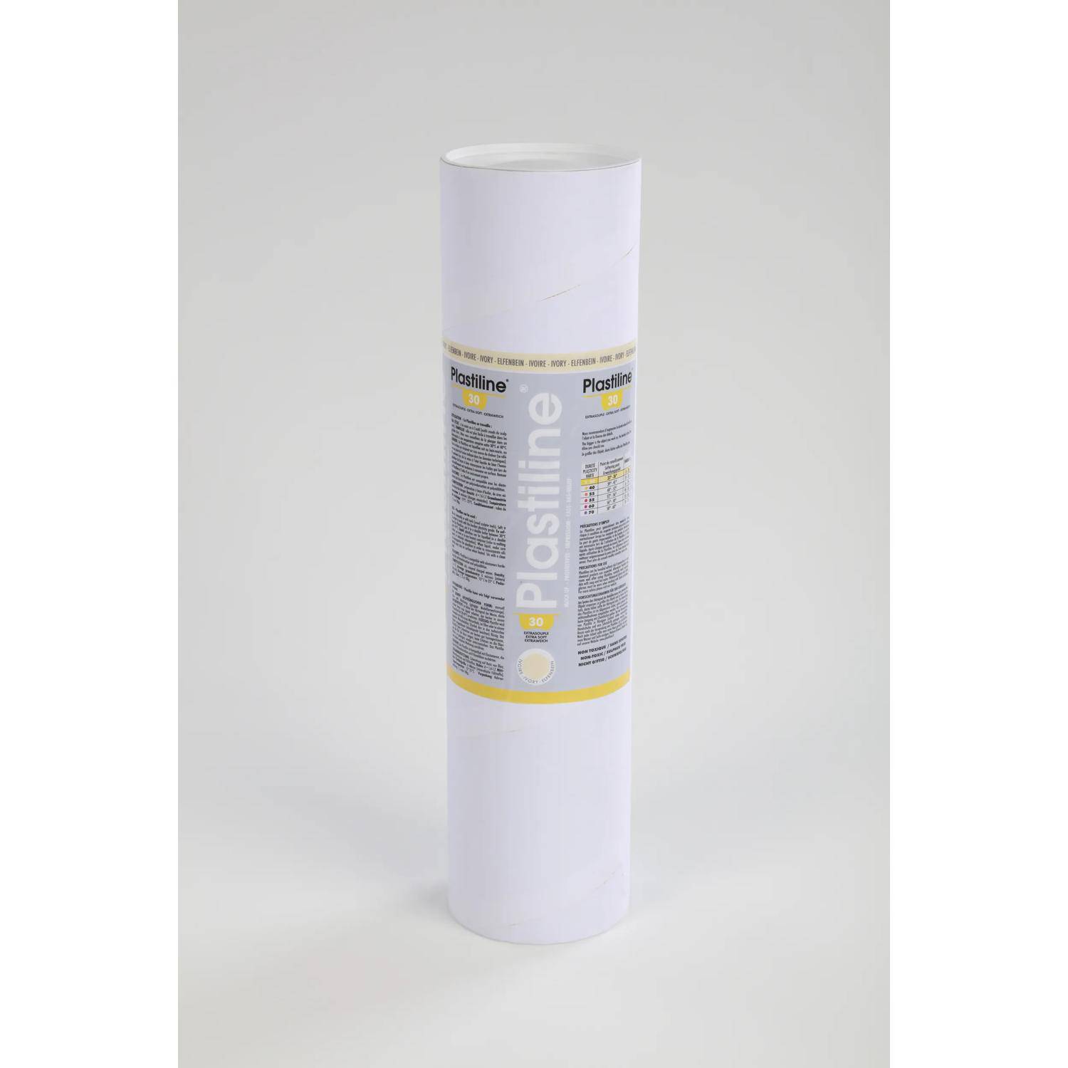 Plastiline 1kg, Härtegrad 30 (extraweich), Rohrverpackung Elfenbein 5130T