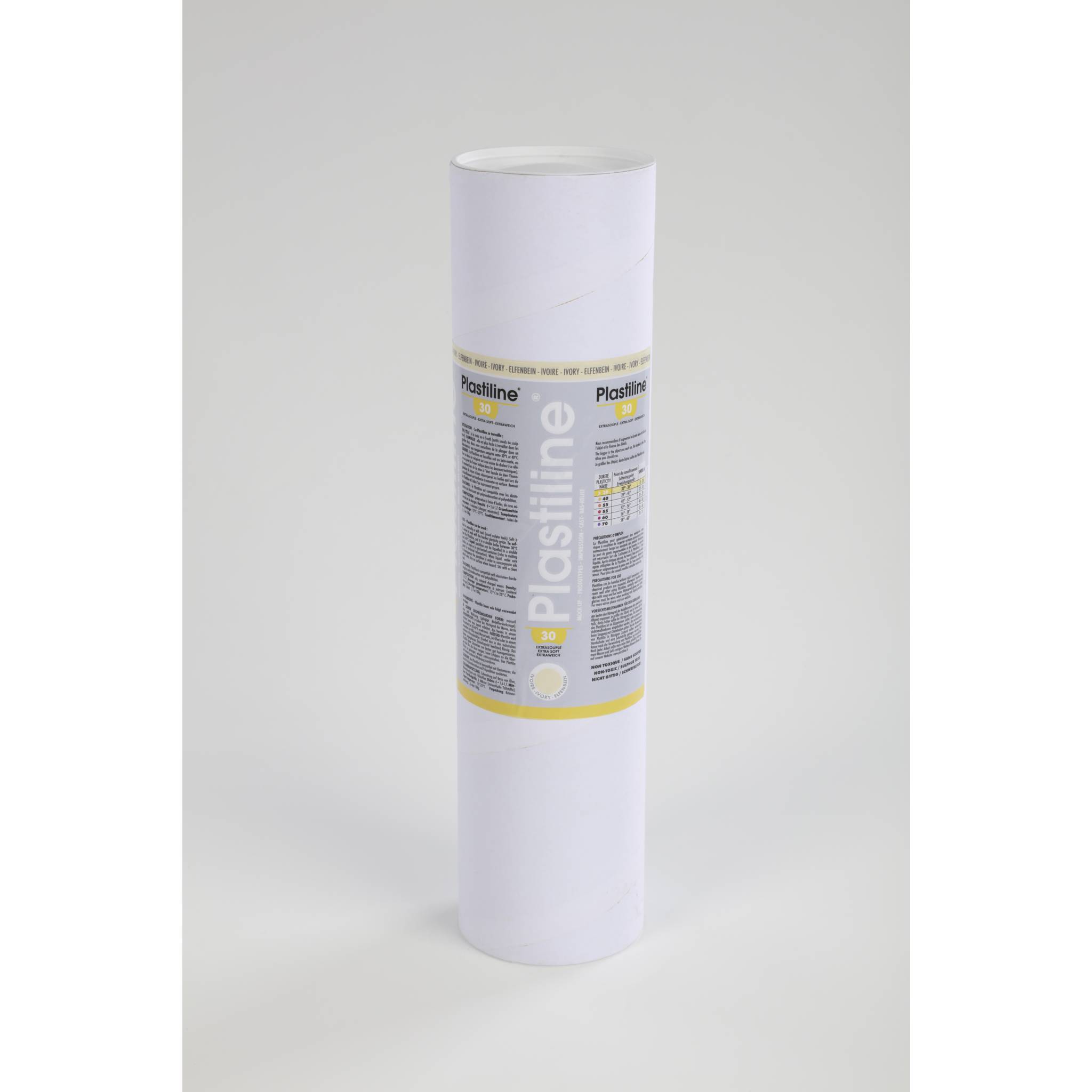 Plastiline 1kg, Härtegrad 30 (extraweich), Rohrverpackung Elfenbein 5130T