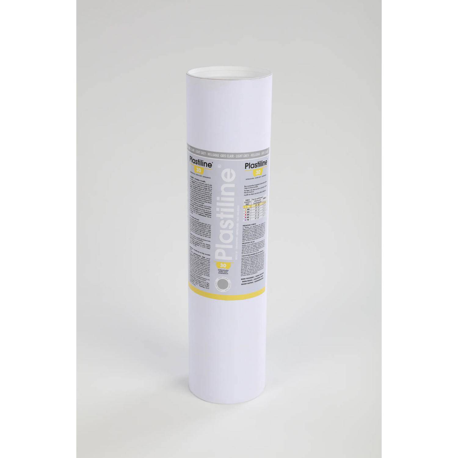 Plastiline 1kg Modelliermasse Härtegrad 30 (extraweich) - Hellgrau 5630T