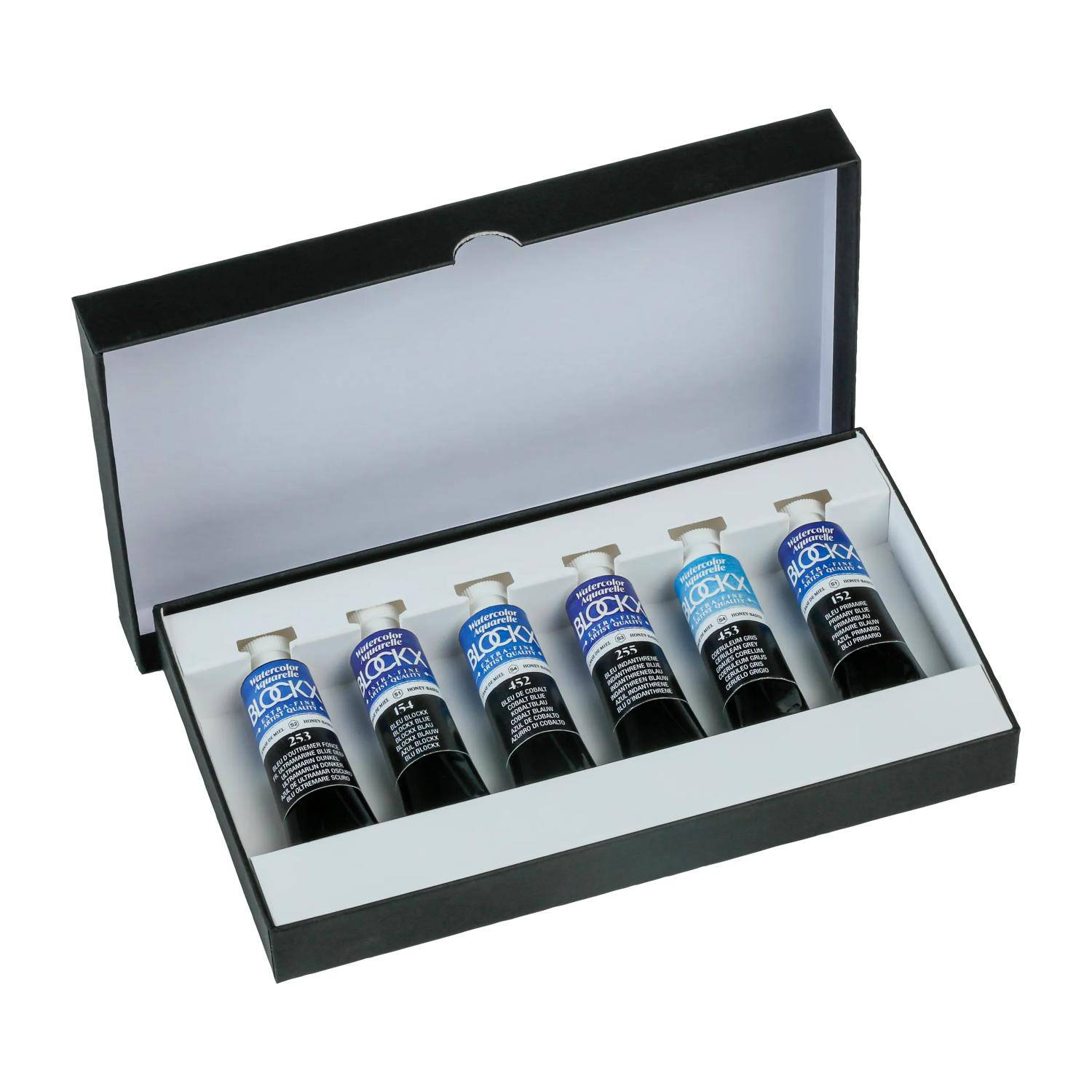 Blockx Aquarellfarbe, Set 6x Tuben 15ml Blau 44905BXC