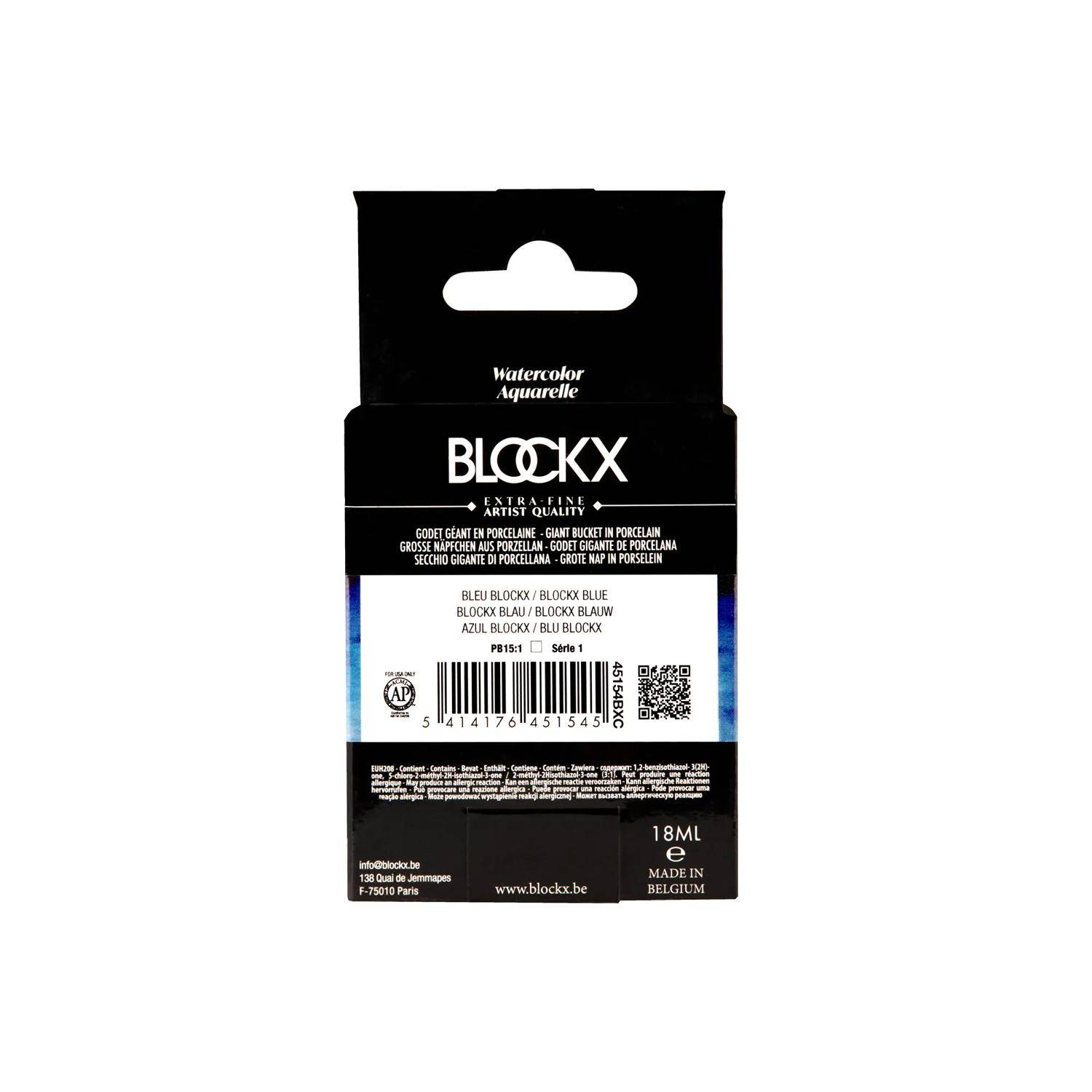Blockx Aquarellfarbe, Blockx Blau - Großer Napf 18ml - Blockx Blau 45154BXC