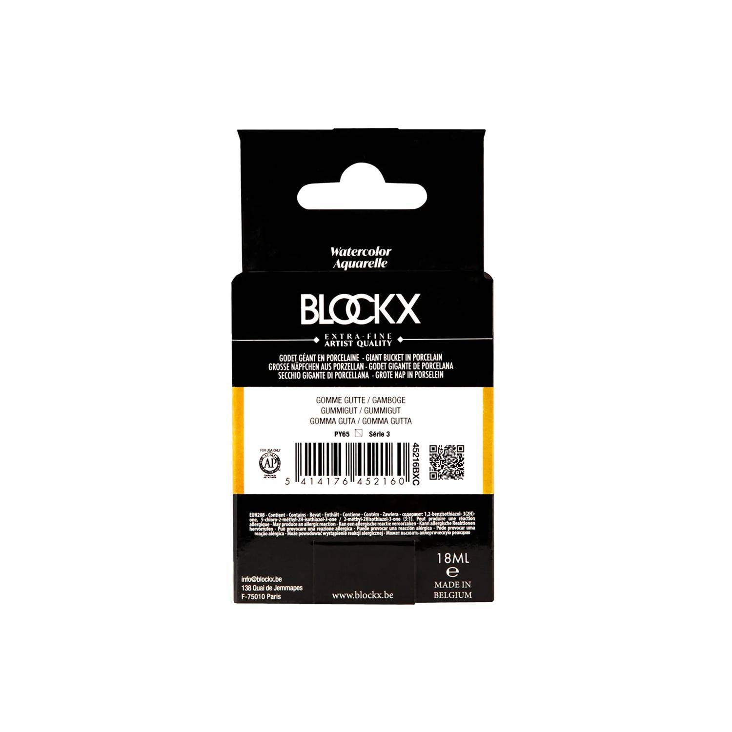 Blockx Aquarellfarbe, Gummigutt - Großer Napf 18ml - Gummigutt 45216BXC