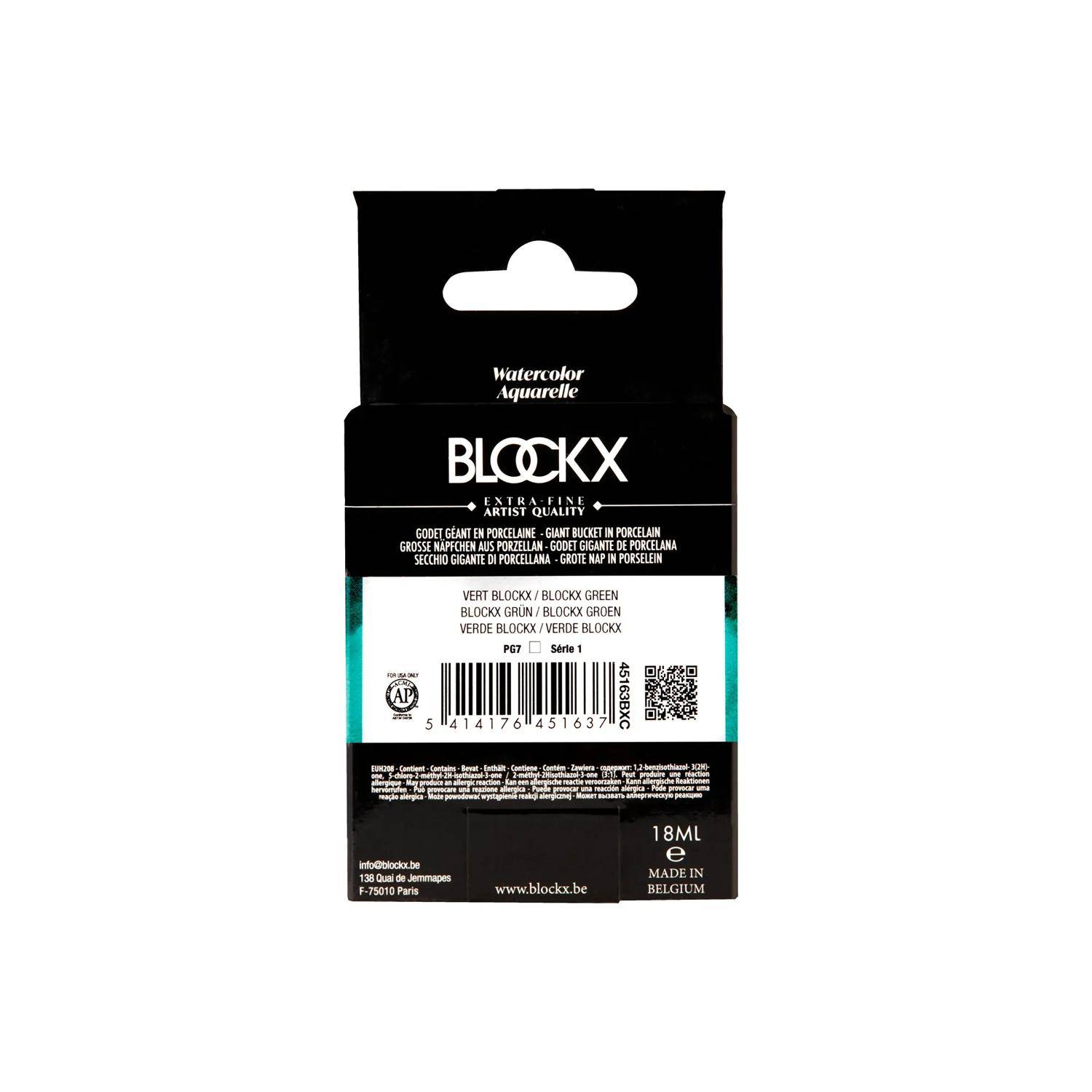 Blockx Aquarellfarbe, Blockx Grün - Großer Napf 18ml - Bockx Grün 45163BXC