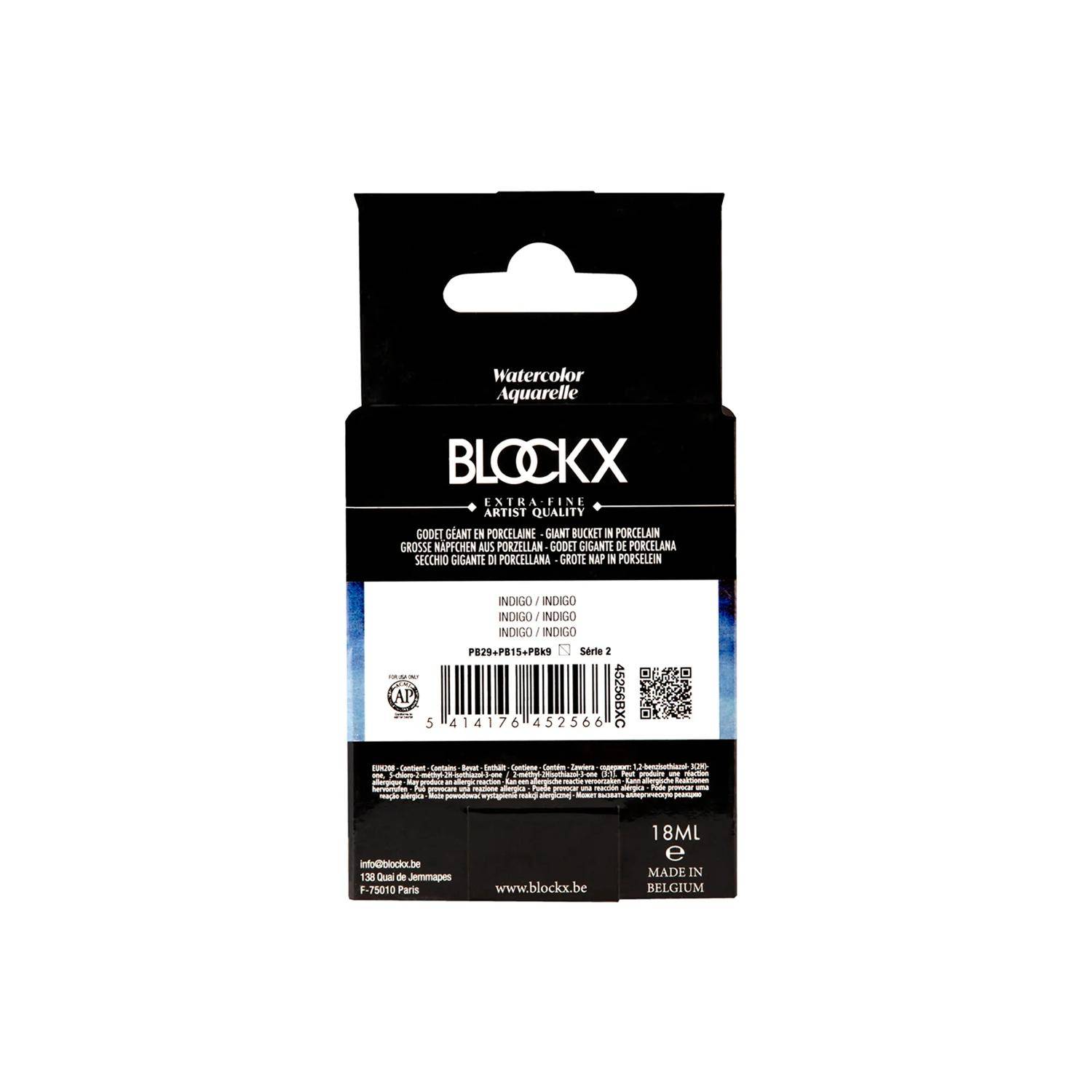 Blockx Aquarellfarbe, Indigo - Großer Napf 18ml - Indigo 45256BXC