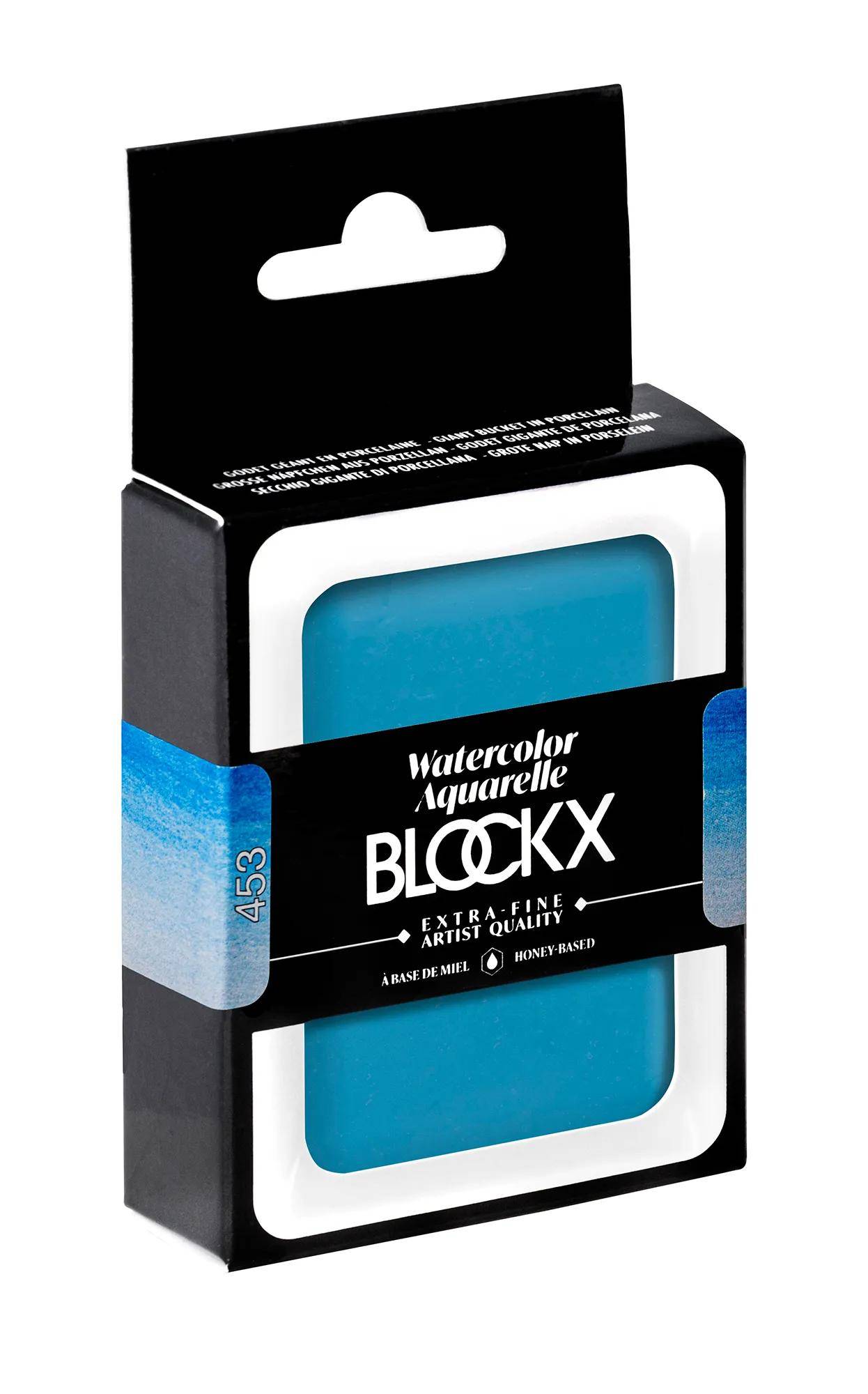Blockx Aquarellfarbe, Azurgrau - Großer Napf 18ml - Coeruleum grau 45453BXC