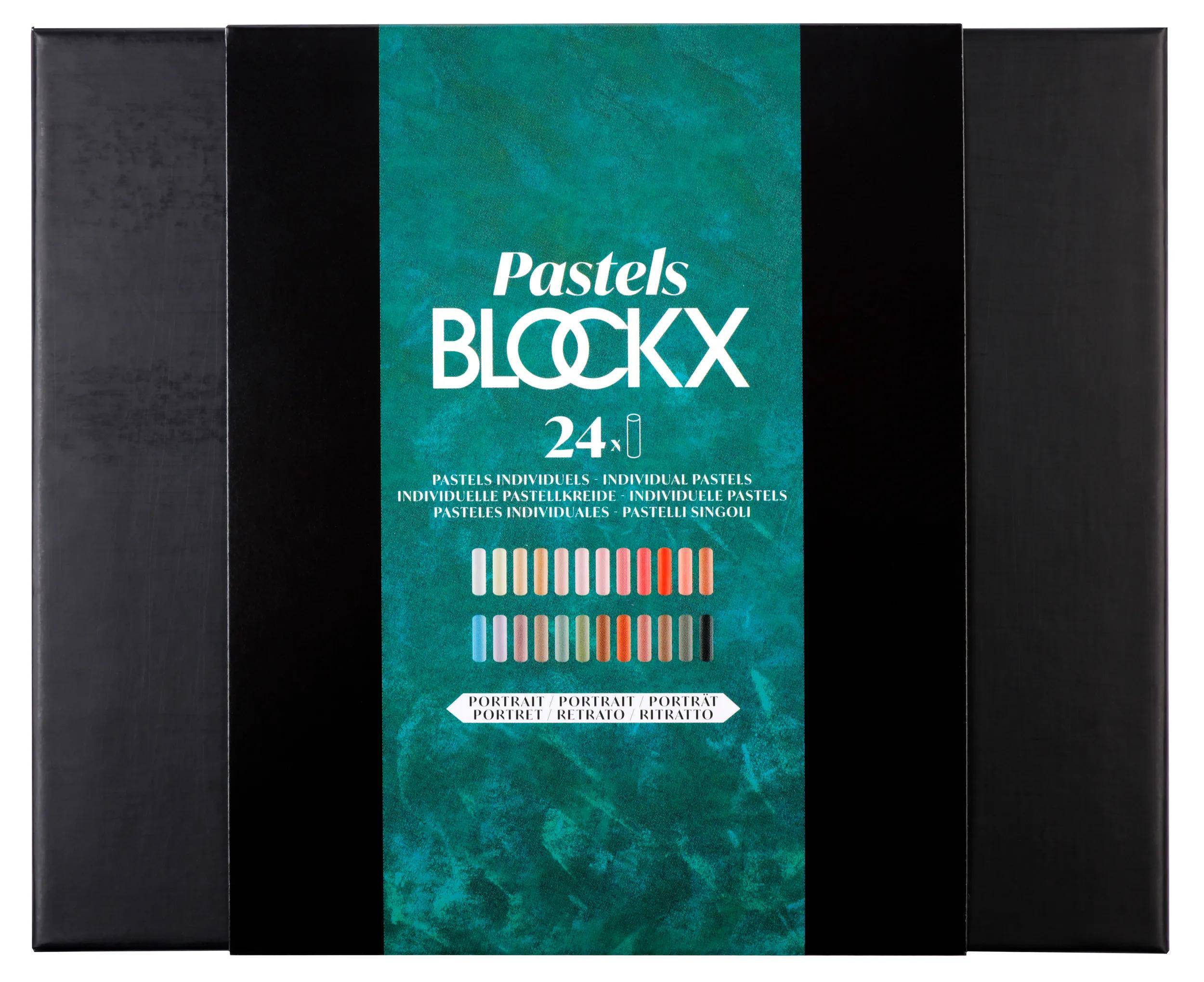 Blockx Box mit 24 Pastellkreiden, 17x21,5cm, Porträt 12924PBXC