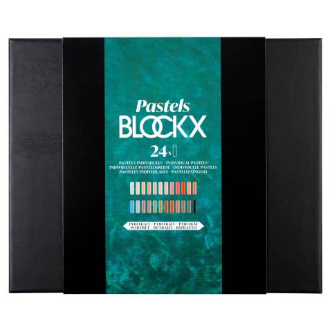 Blockx Box mit 24 Pastellkreiden, 17x21,5cm, Porträt 12924PBXC