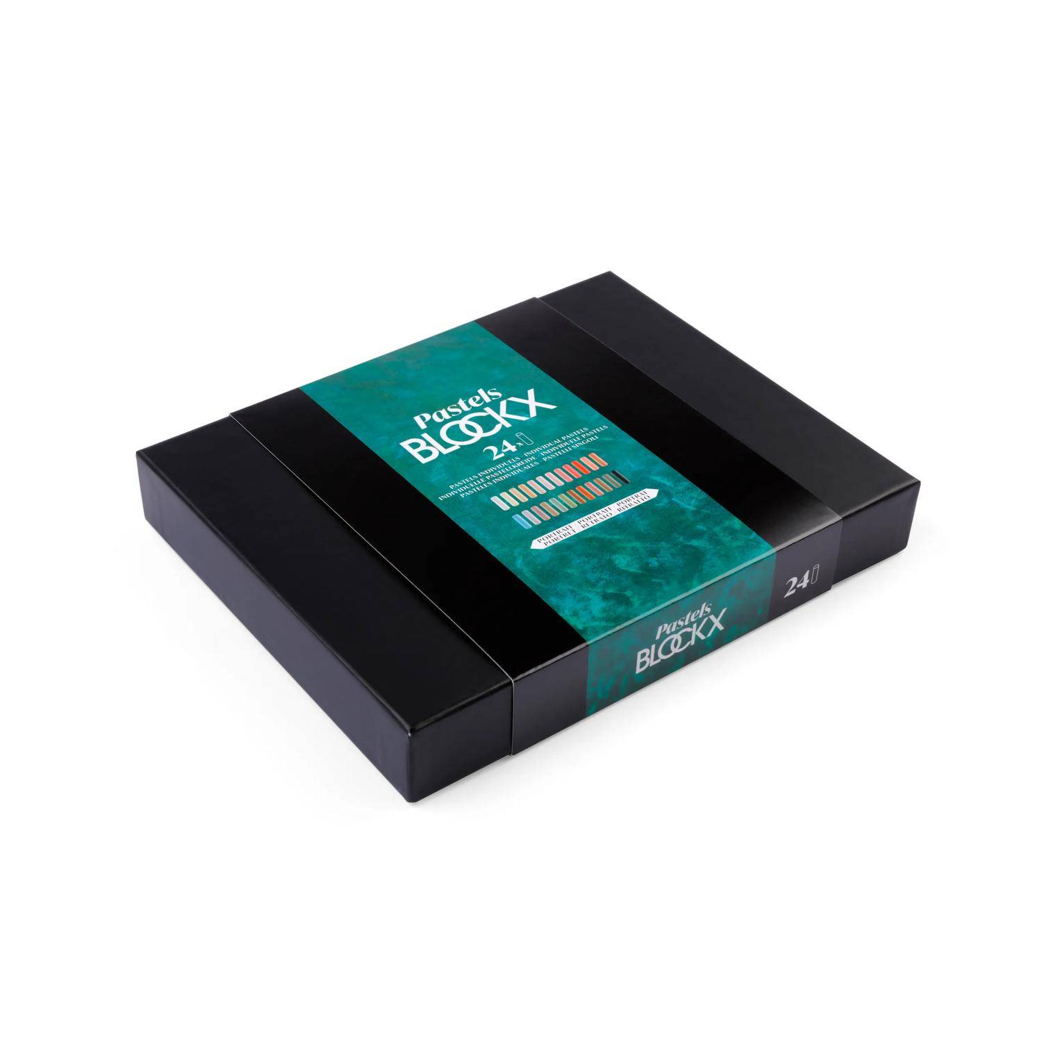 Blockx Box mit 24 Pastellkreiden, 17x21,5cm, Porträt 12924PBXC