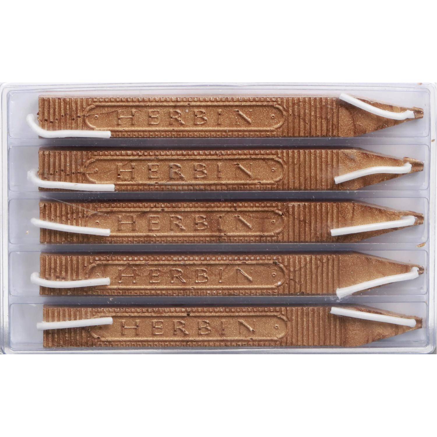 Jacques Herbin Siegelwachs mit Docht, Packung mit 5 Stangen - Gold 32204T