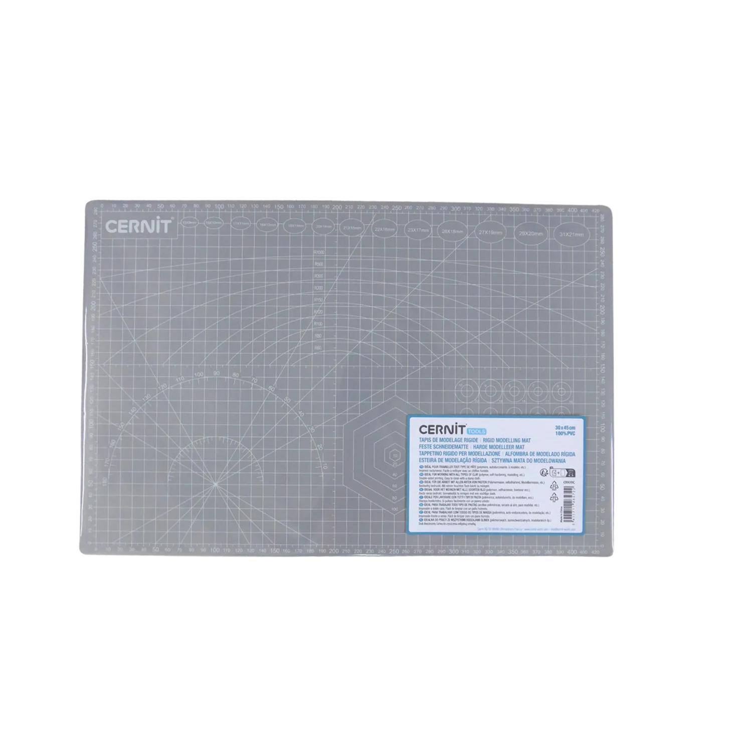 Cernit Feste Schneidematte für Modelliermassen, 45x30x3 cm - Grau CE920C