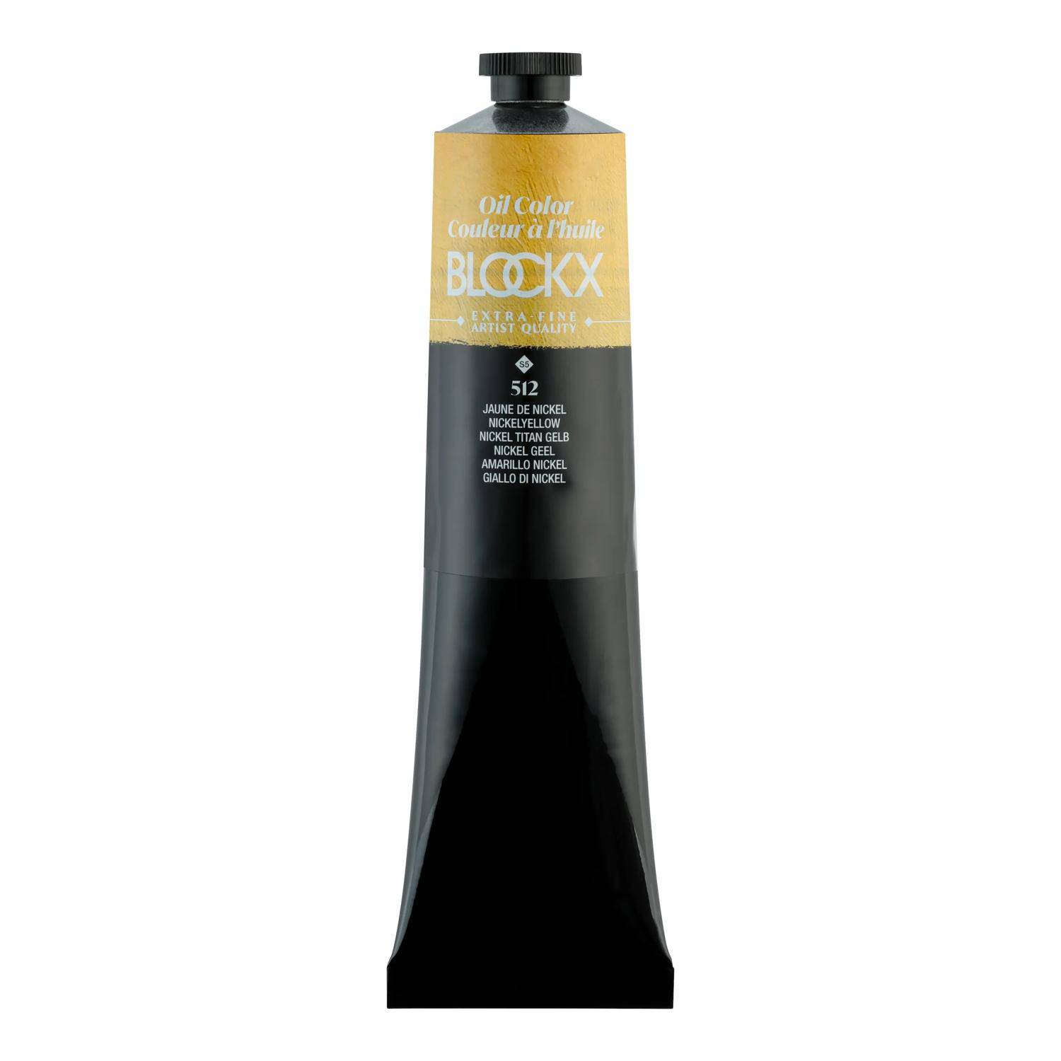 Blockx Ölfarbe, Nickeltitangelb - Tube 200ml - Nickelgelb 216512BXC