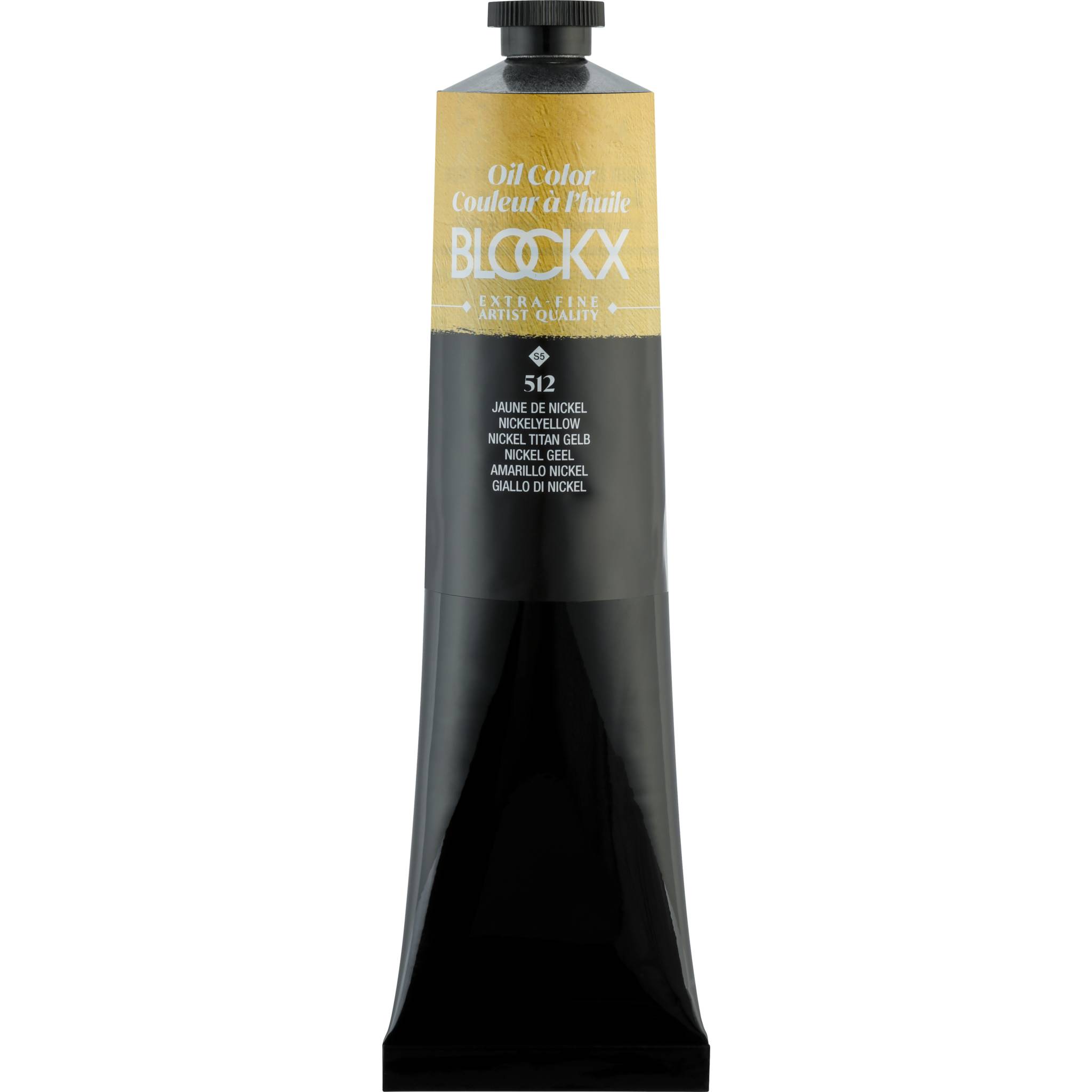 Blockx Ölfarbe, Nickeltitangelb - Tube 200ml - Nickelgelb 216512BXC