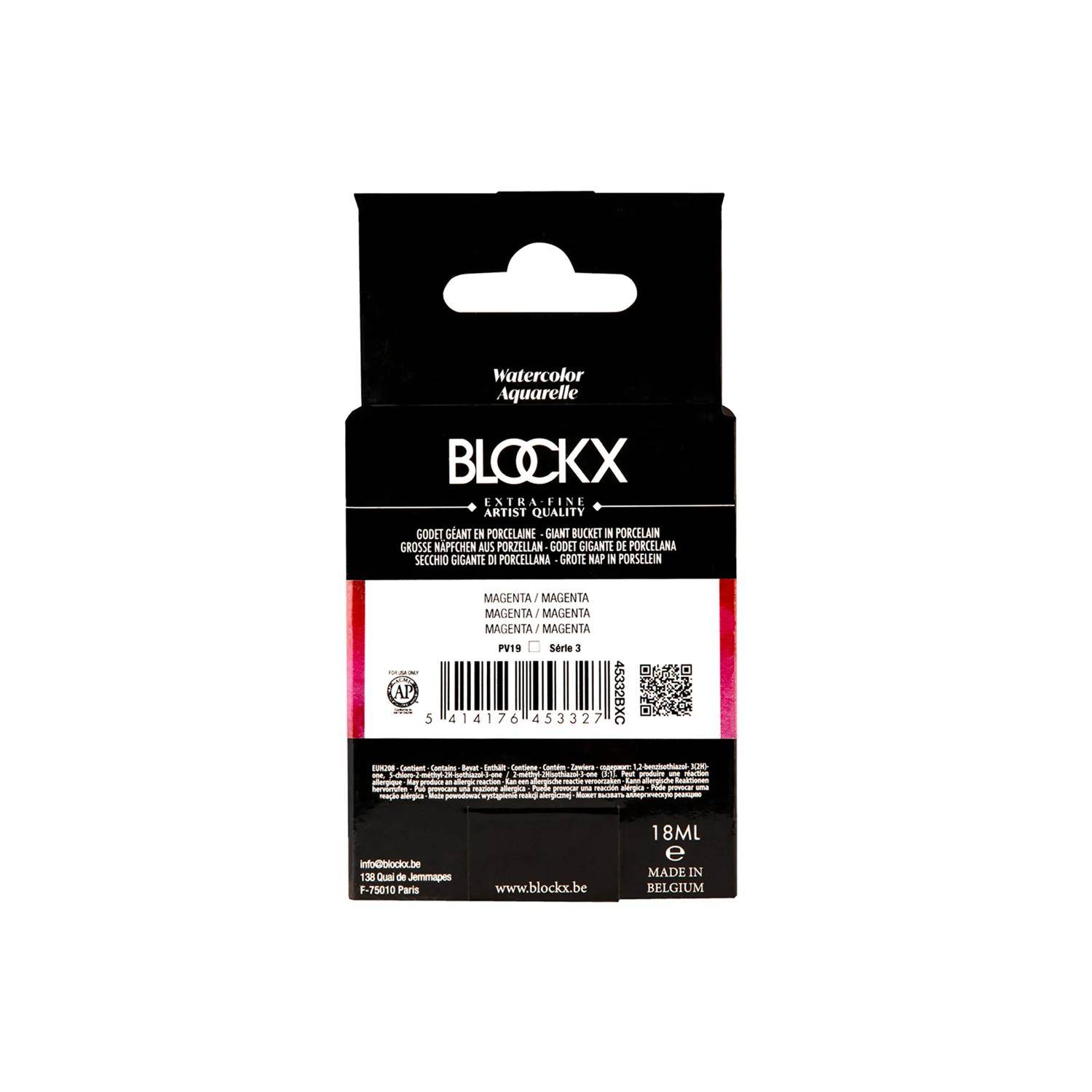 Blockx Aquarellfarbe, Magenta - Großer Napf 18ml - Magenta| 45332BXC