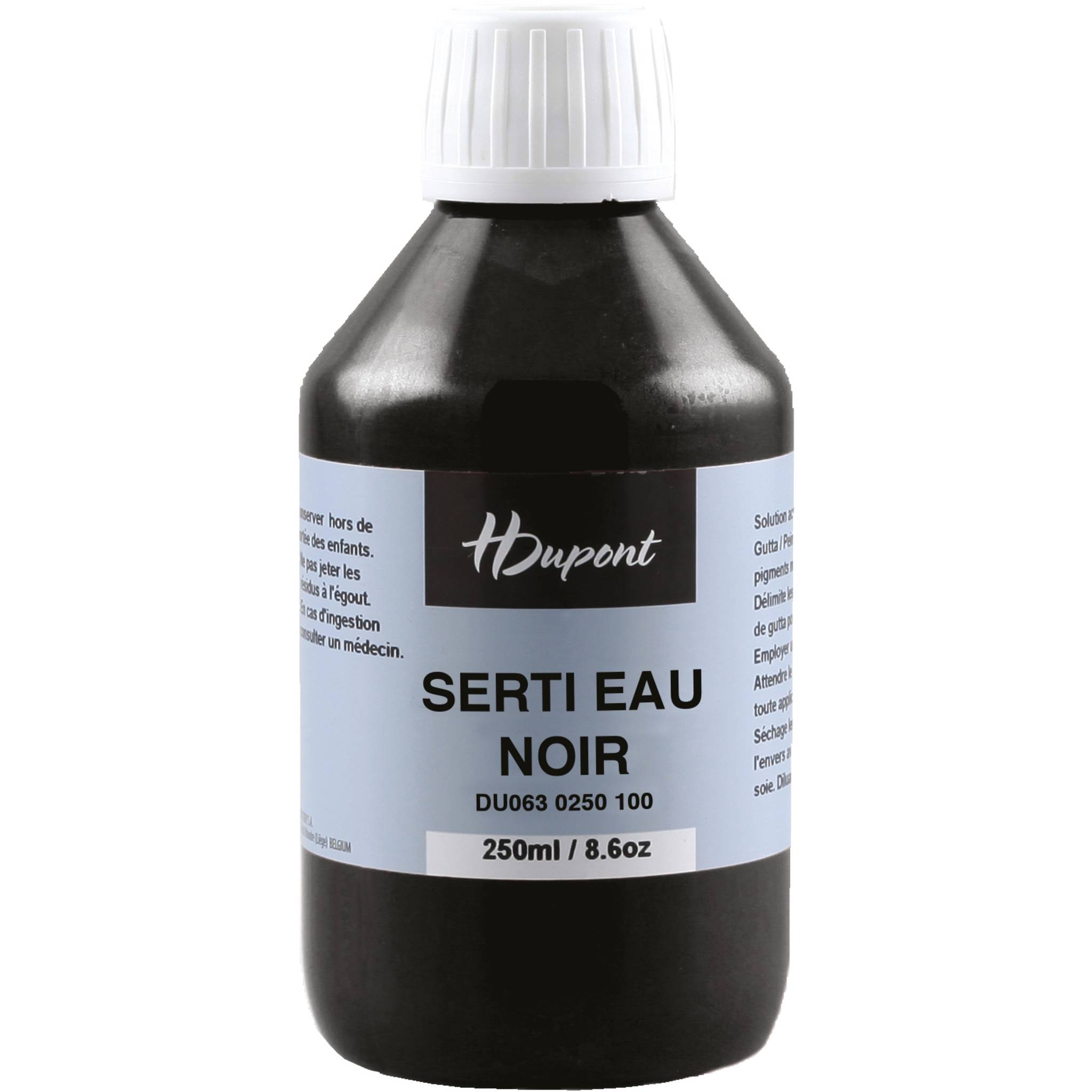 H Dupont Gutta/Serti auf Wasserbasis, 250ml, Schwarz - Schwarz DU0630250100C