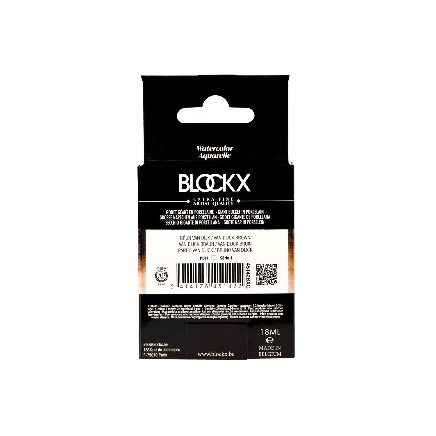 Blockx Aquarellfarbe, Van Dijk braun Großer Napf 18ml Van Dijk Braun 45142BXC