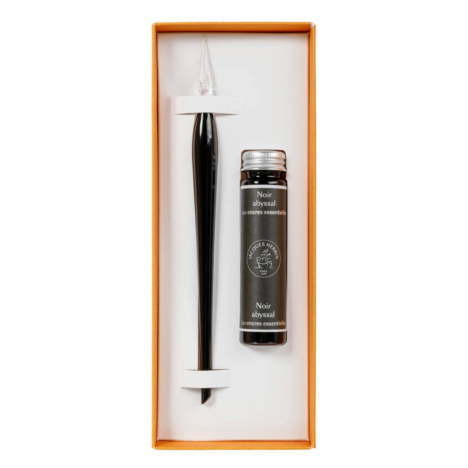 Jacques Herbin Set Glasfeder - Schwarz 20009JT