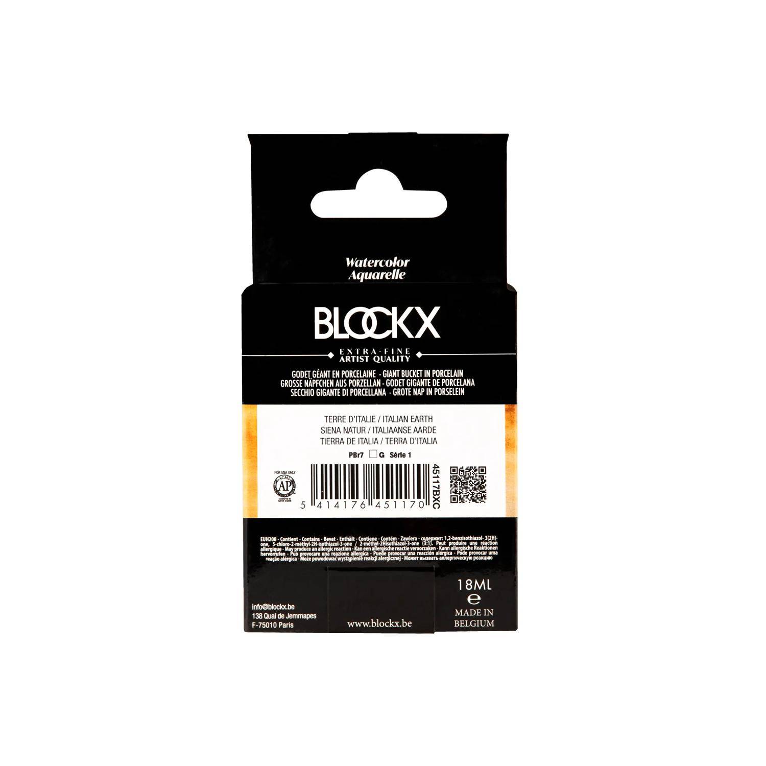 Blockx Aquarellfarbe, Großer Napf 18ml Italienische Erde 45117BXC