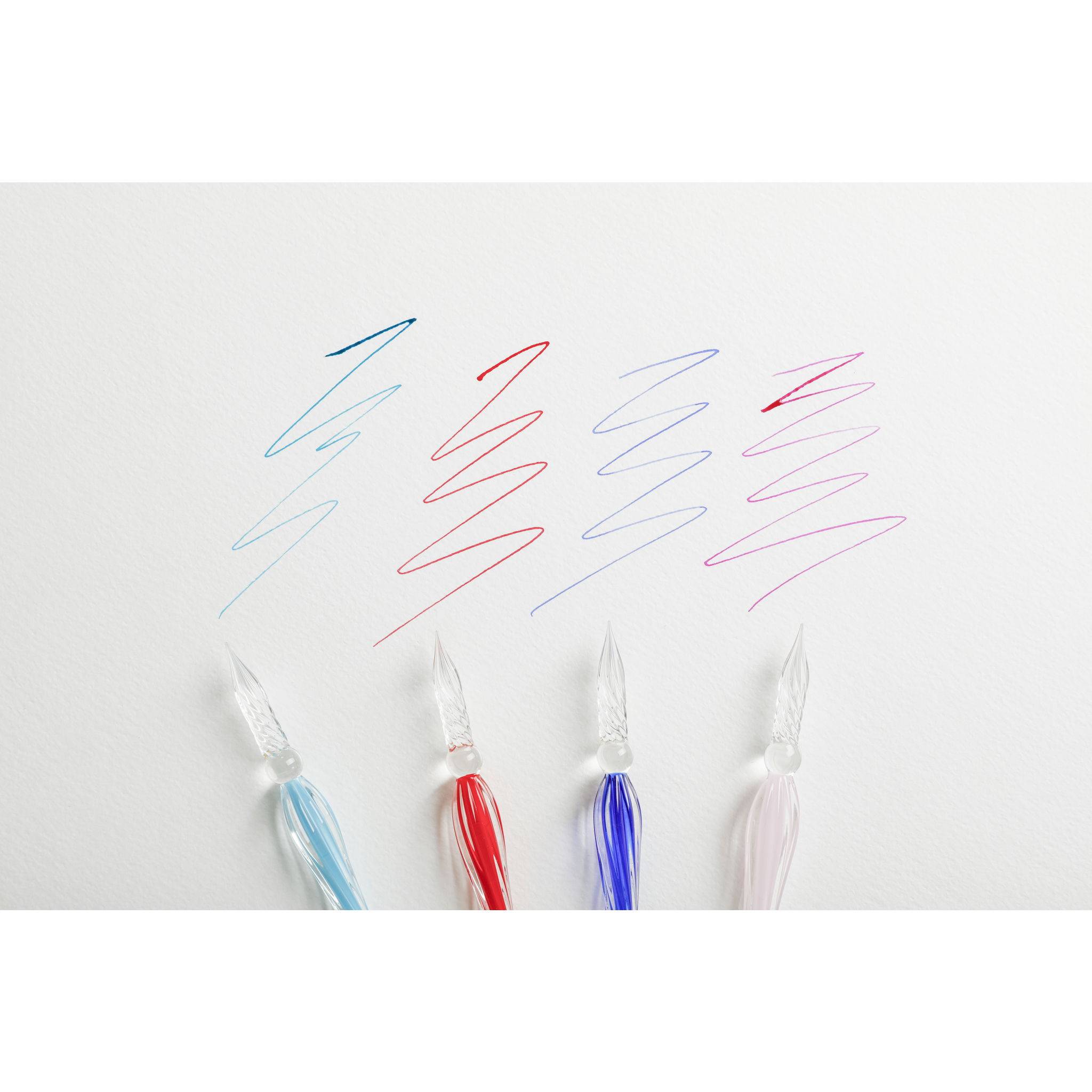 Jacques Herbin Gedrehte Glasfeder 18cm - Bleu azur 21812T