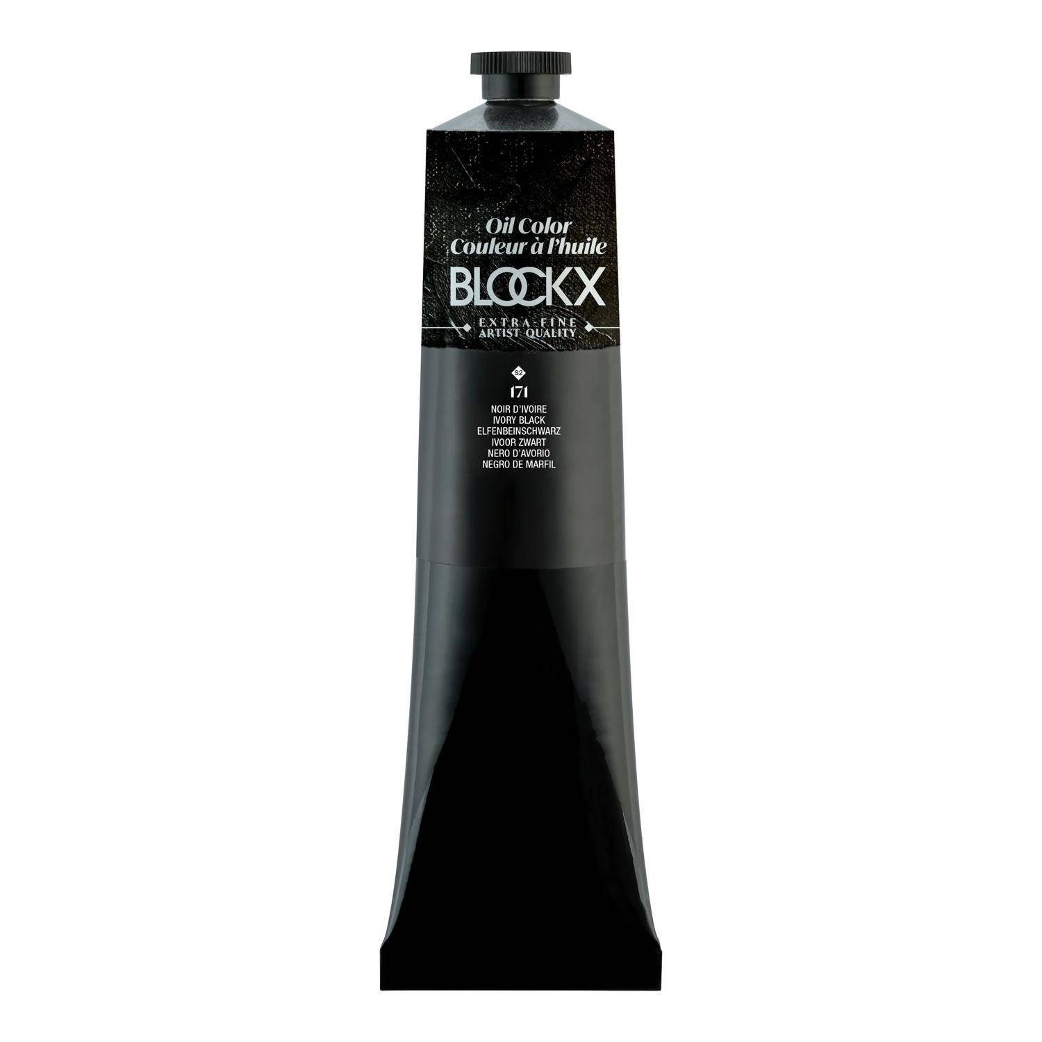 Blockx Ölfarbe, Elfenbeinschwarz - Tube 200ml - Elfenbeinschwarz| 216171BXC