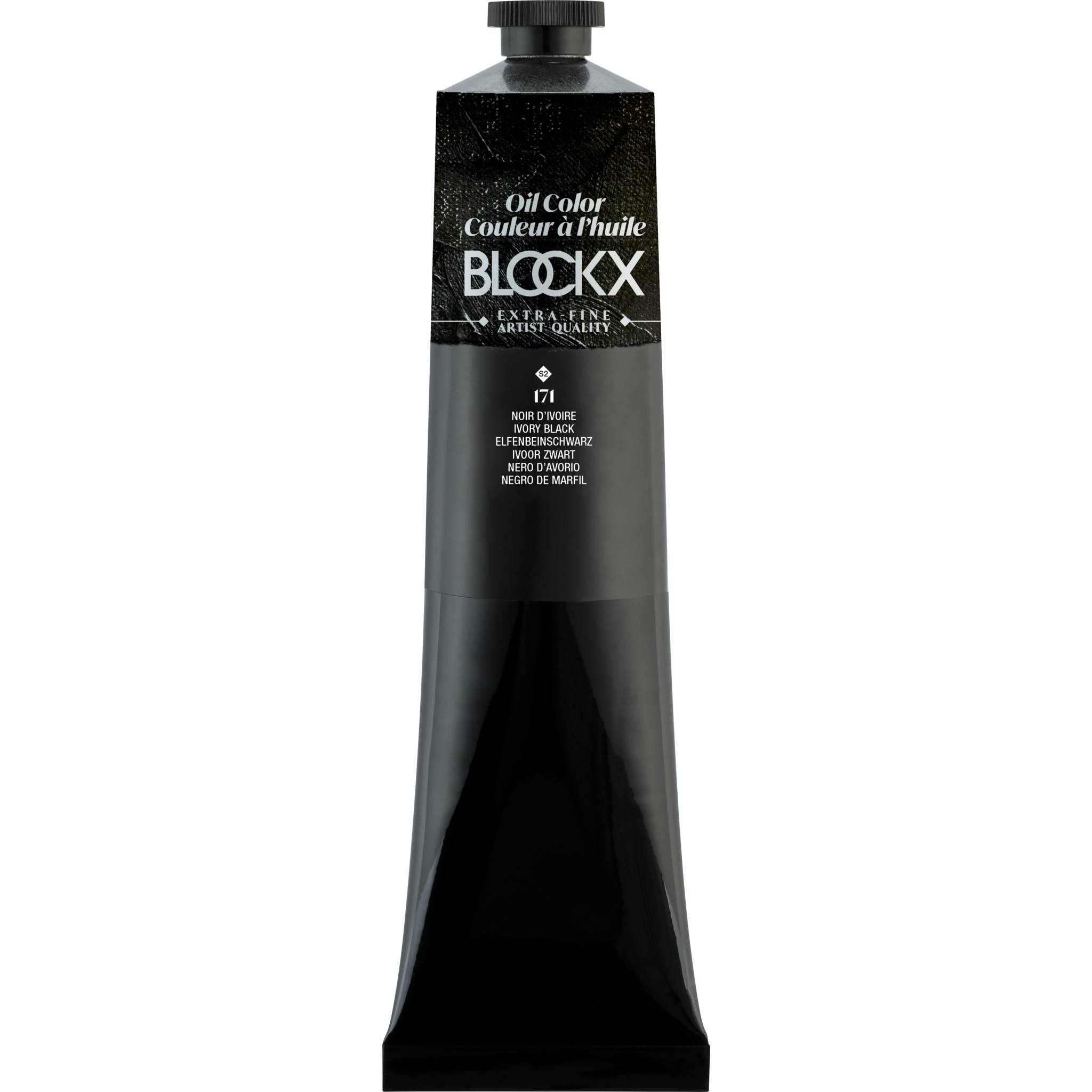 Blockx Ölfarbe, Elfenbeinschwarz - Tube 200ml - Elfenbeinschwarz| 216171BXC
