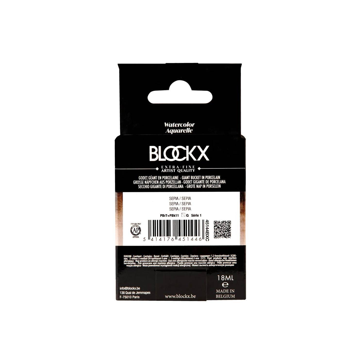 Blockx Aquarellfarbe, Sepia - Großer Napf 18ml - Sepienweiß 45144BXC