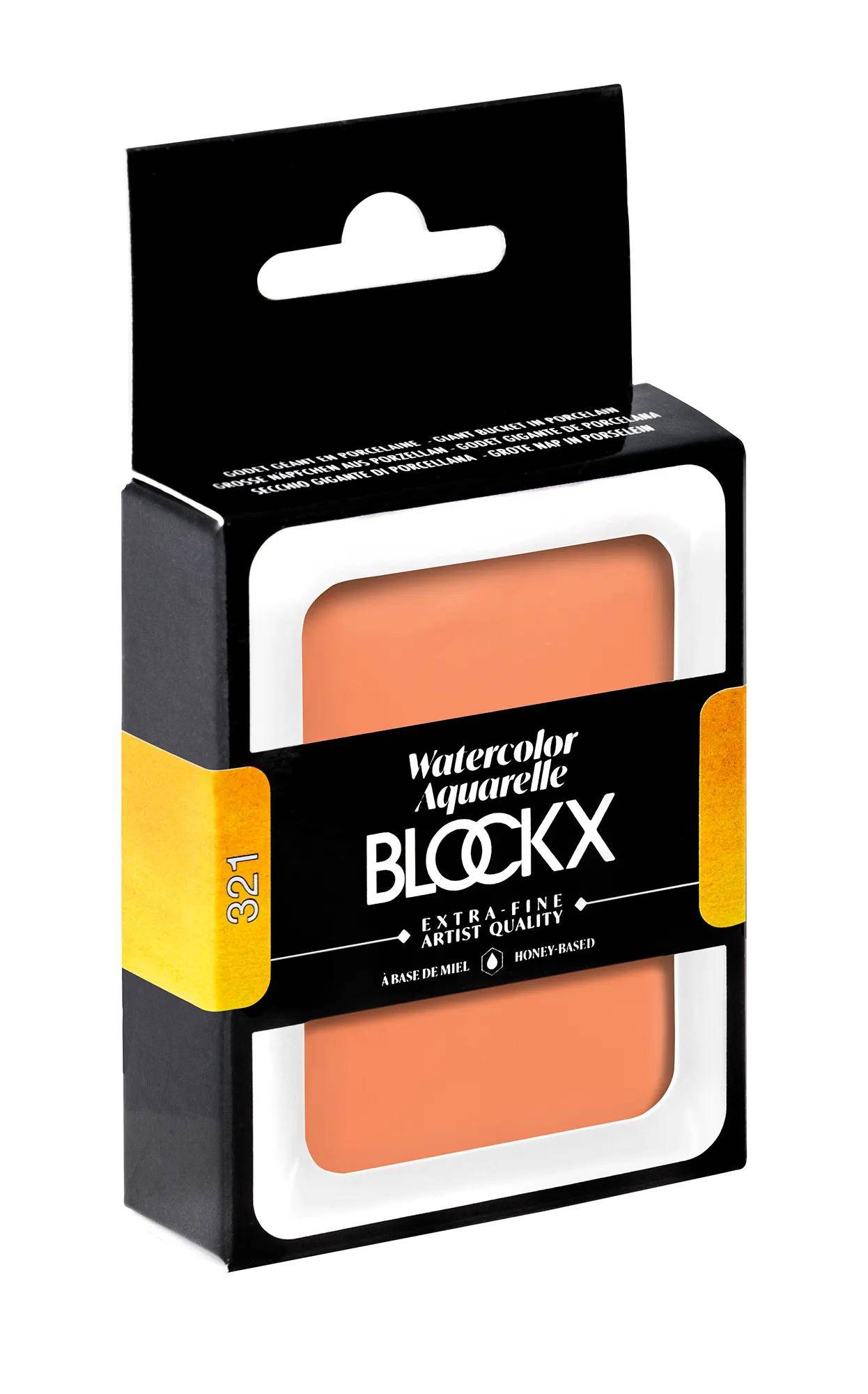Blockx Aquarellfarbe, Großer Napf 18ml Cadmium Rot-Orange 45321BXC