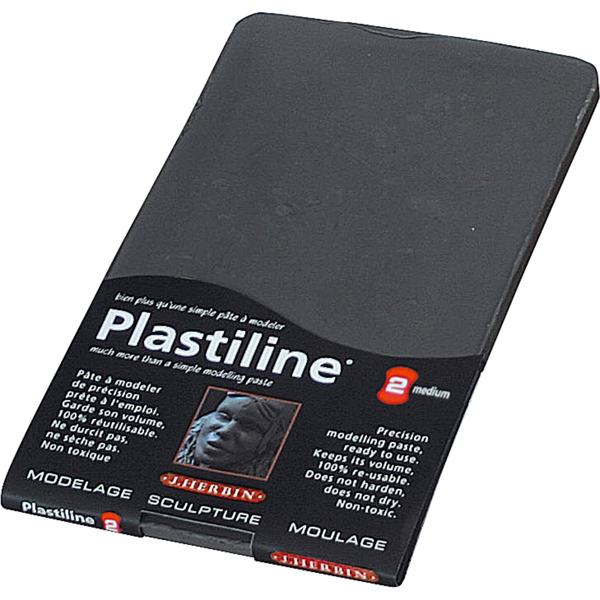 Plastiline Plastiline, Block 750g, Härtegrad 2 (weich) - Dunkelgrau 7750T