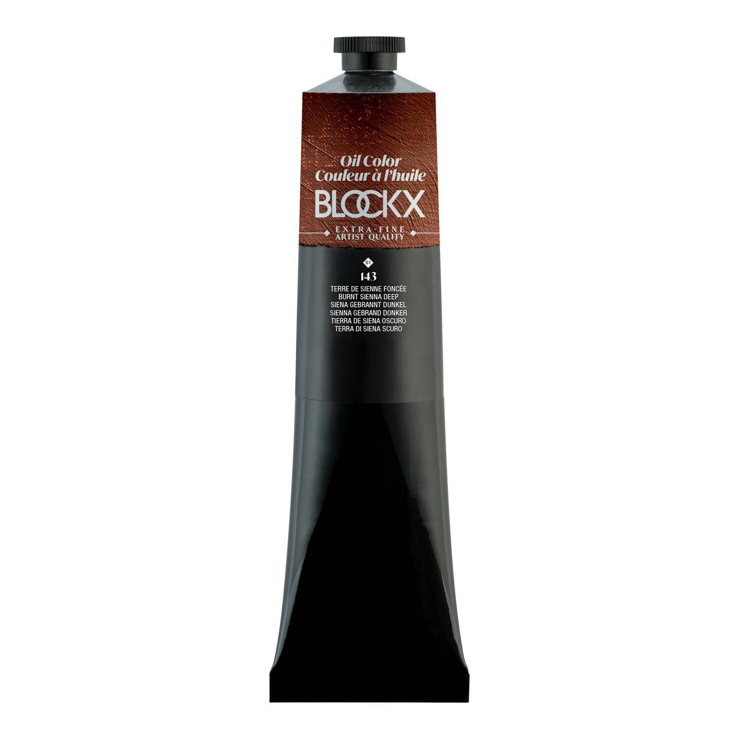 Blockx Ölfarbe, Siena gebrannt dunkel - Tube 200ml - Dunkelsiena 216143BXC