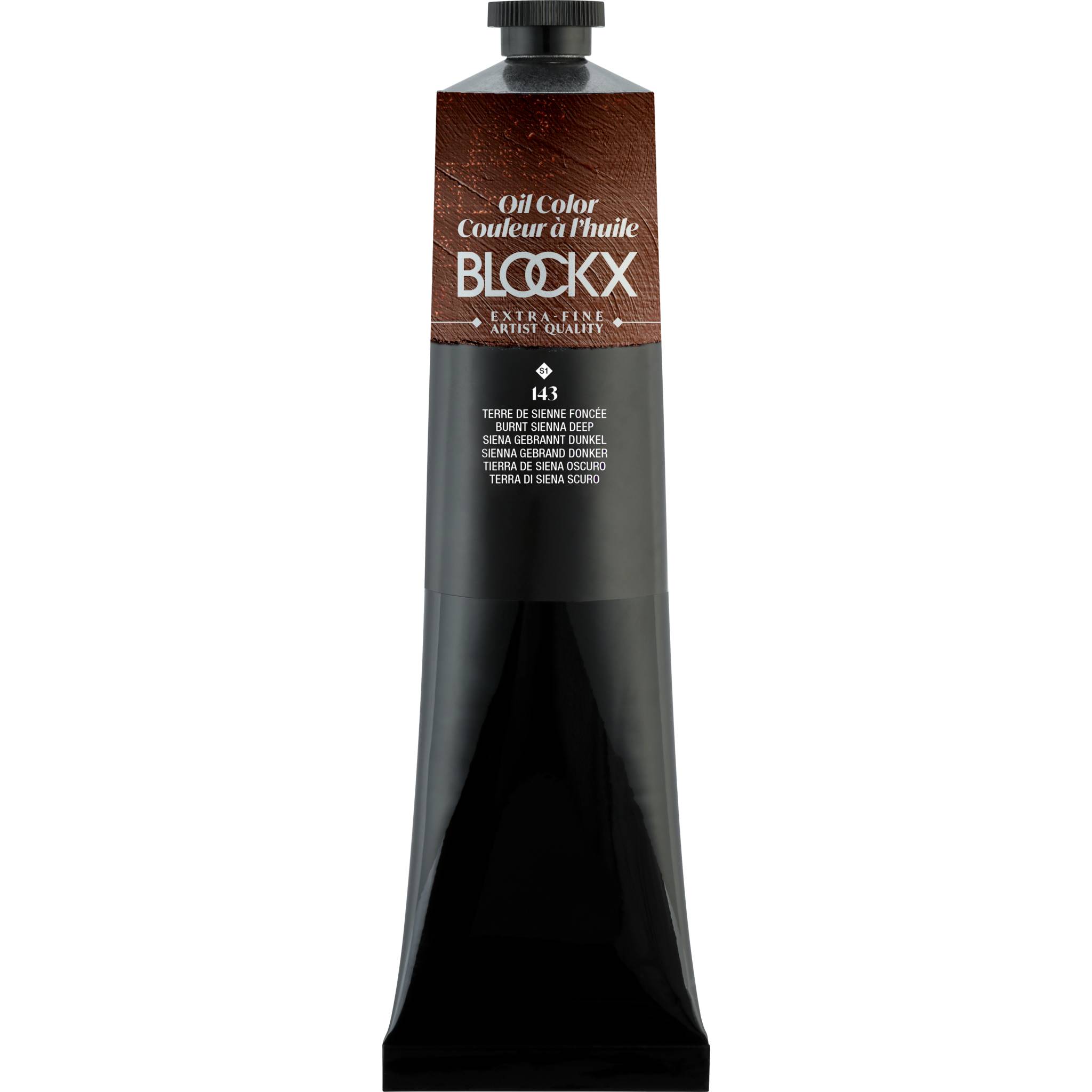 Blockx Ölfarbe, Siena gebrannt dunkel - Tube 200ml - Dunkelsiena 216143BXC