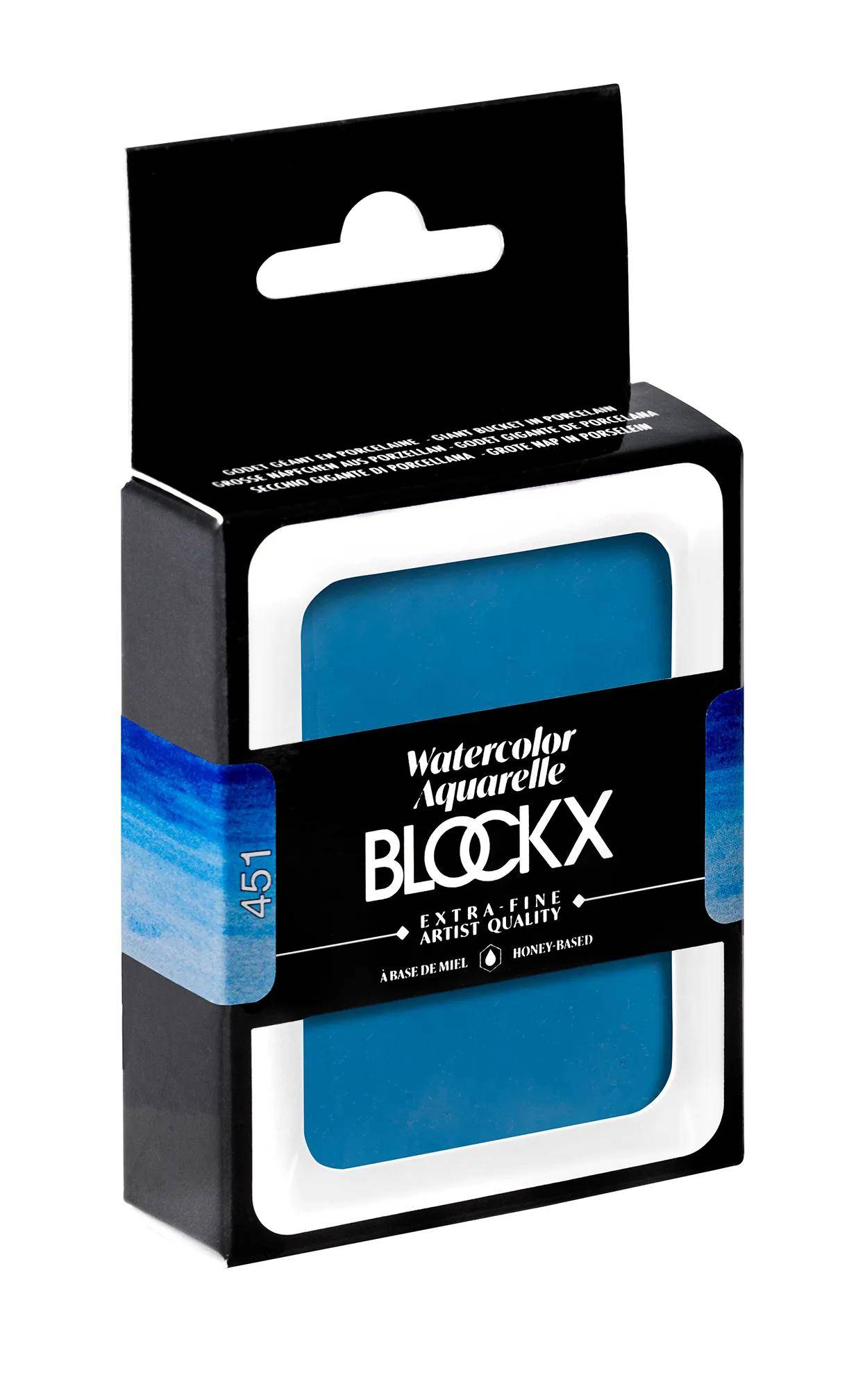 Blockx Aquarellfarbe, Colinblau - Großer Napf 18ml - Cœruleum blau 45451BXC