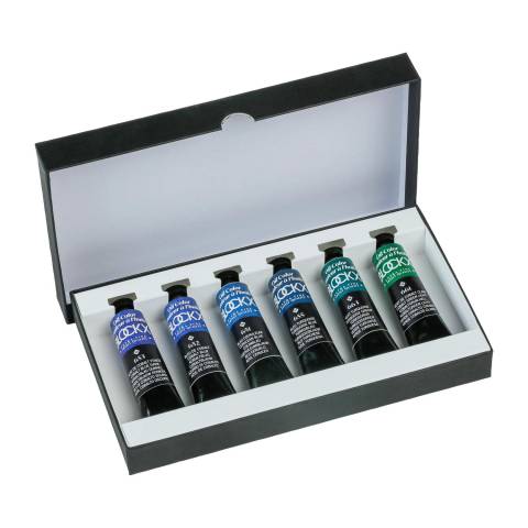 Blockx Ölfarben 6x20ml, Set Kobaltfarbtöne 212906BXC