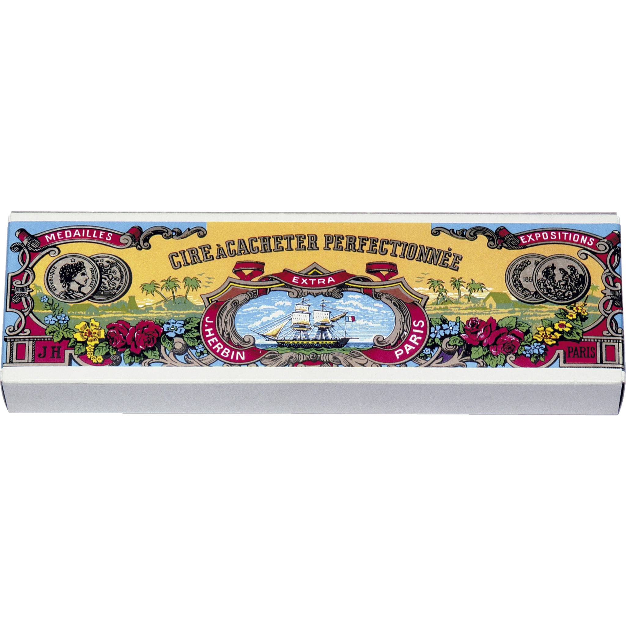 Jacques Herbin Schachtel mit 10 Stangen Siegelwachs - Kirsche 31024T