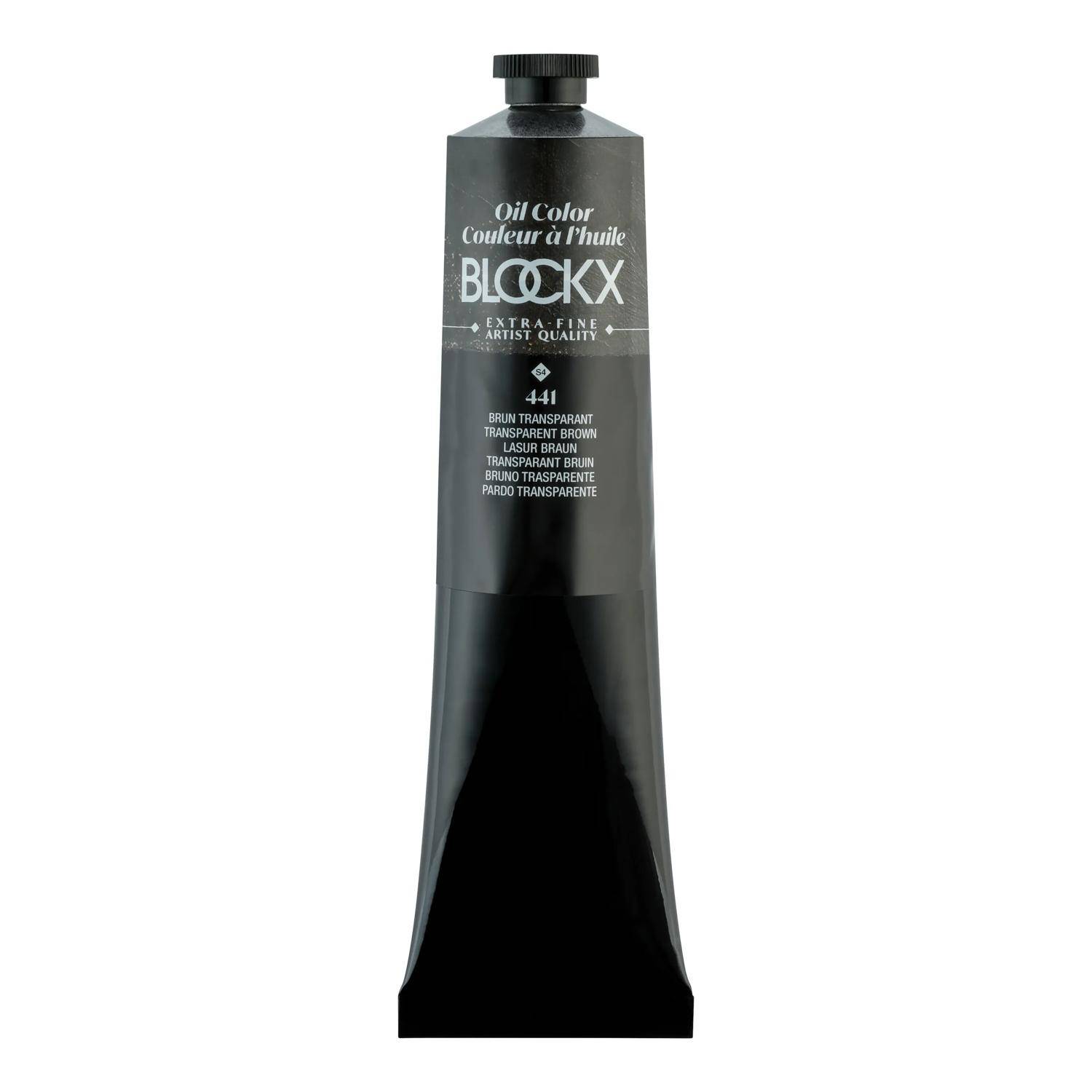 Blockx Ölfarbe, Braun transparent - Tube 200ml - Braun transparent 216441BXC