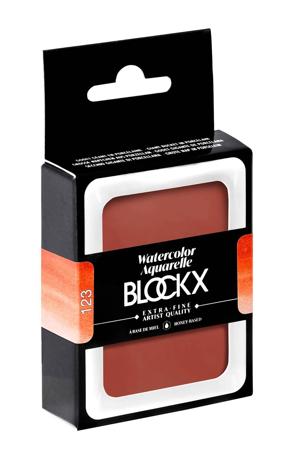 Blockx Aquarellfarbe, Englischrot - Großer Napf 18ml - Englischrot 45123BXC