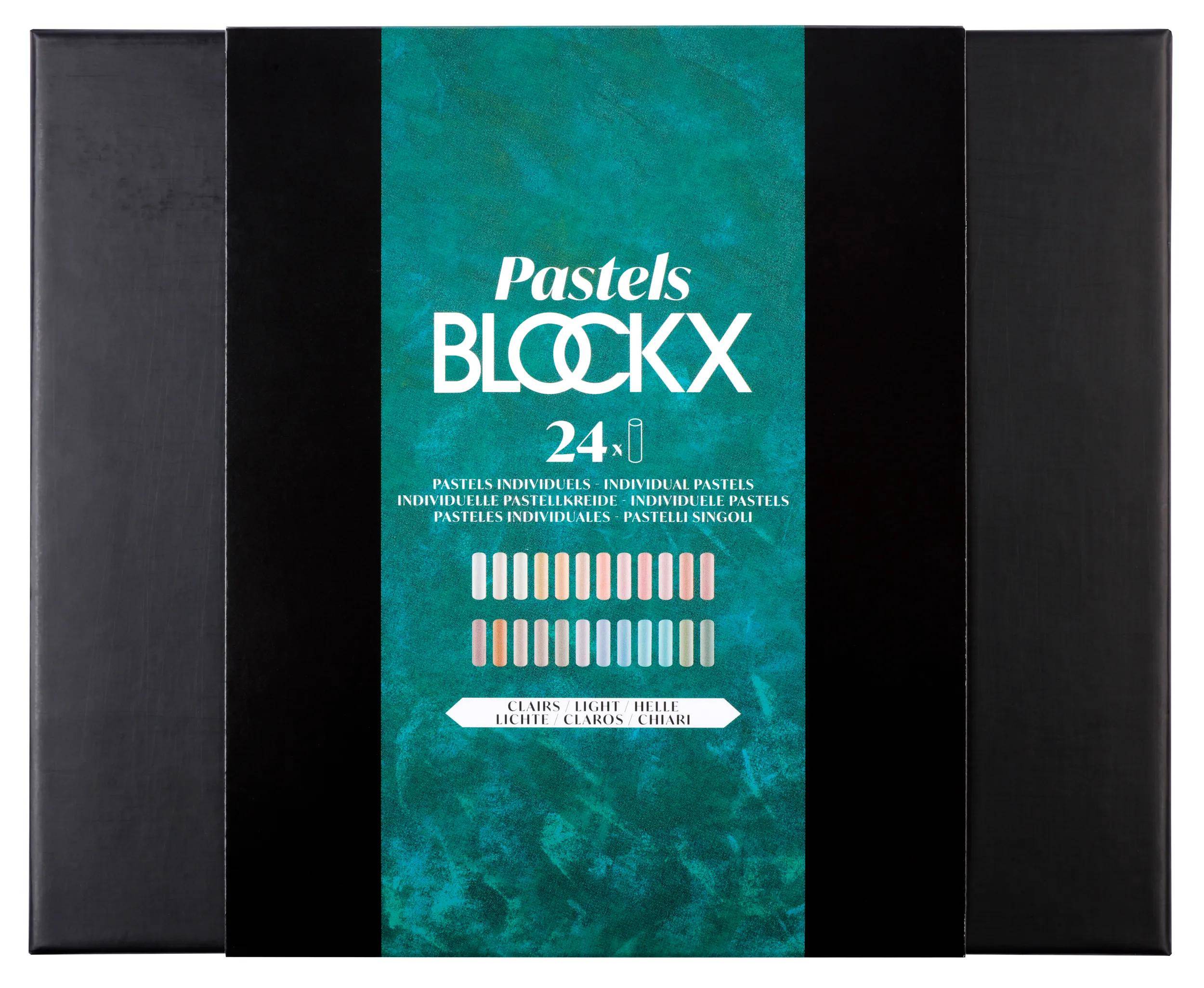 Blockx Box mit 24 Pastellkreiden, 17x21,5cm, helle Farben 12924CBXC