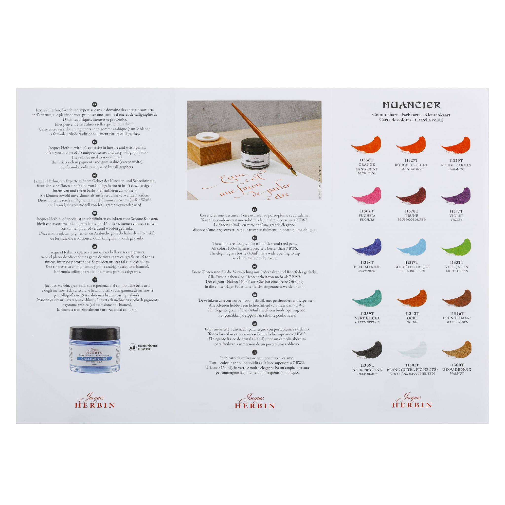 Jacques Herbin 100 Flyer Kalligrafietinte 10x21 cm 11T