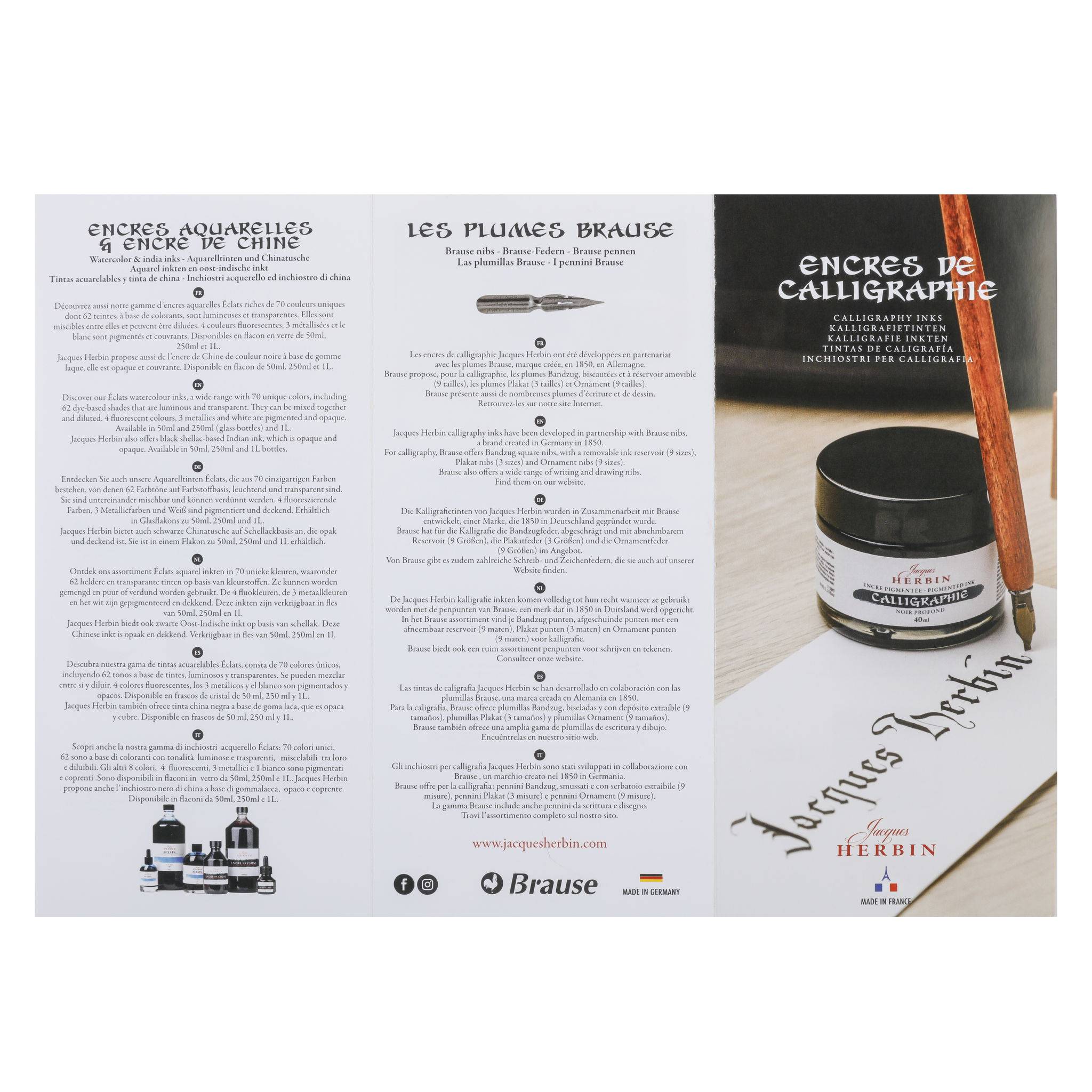 Jacques Herbin 100 Flyer Kalligrafietinte 10x21 cm 11T