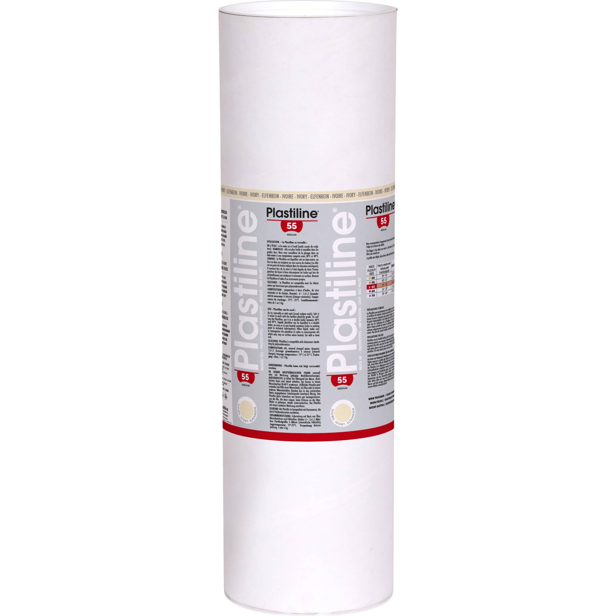 Plastiline Plastiline, 10kg, Härtegrad 55 - Elfenbein 10155T