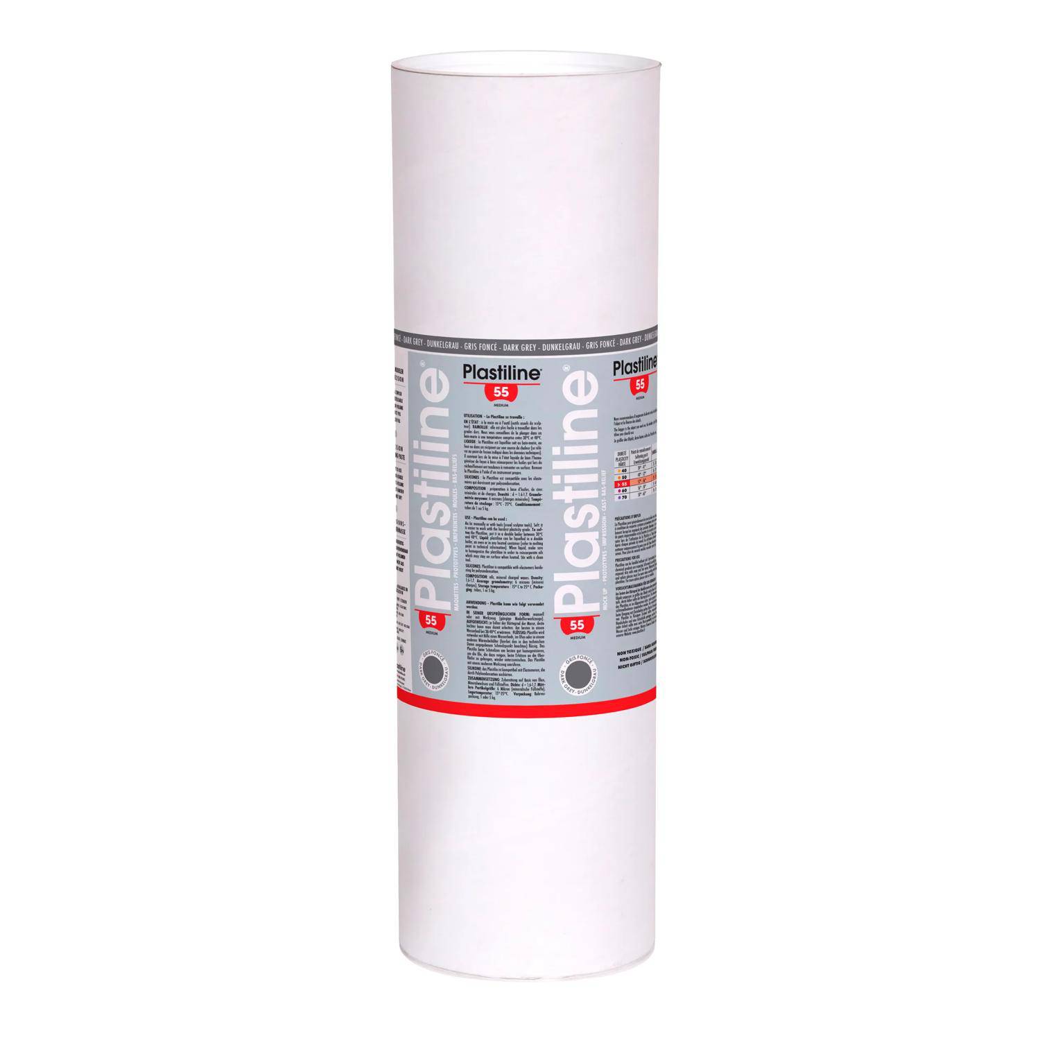 Plastiline Plastiline, 10kg, Härtegrad 55 - Dunkelgrau 10755T