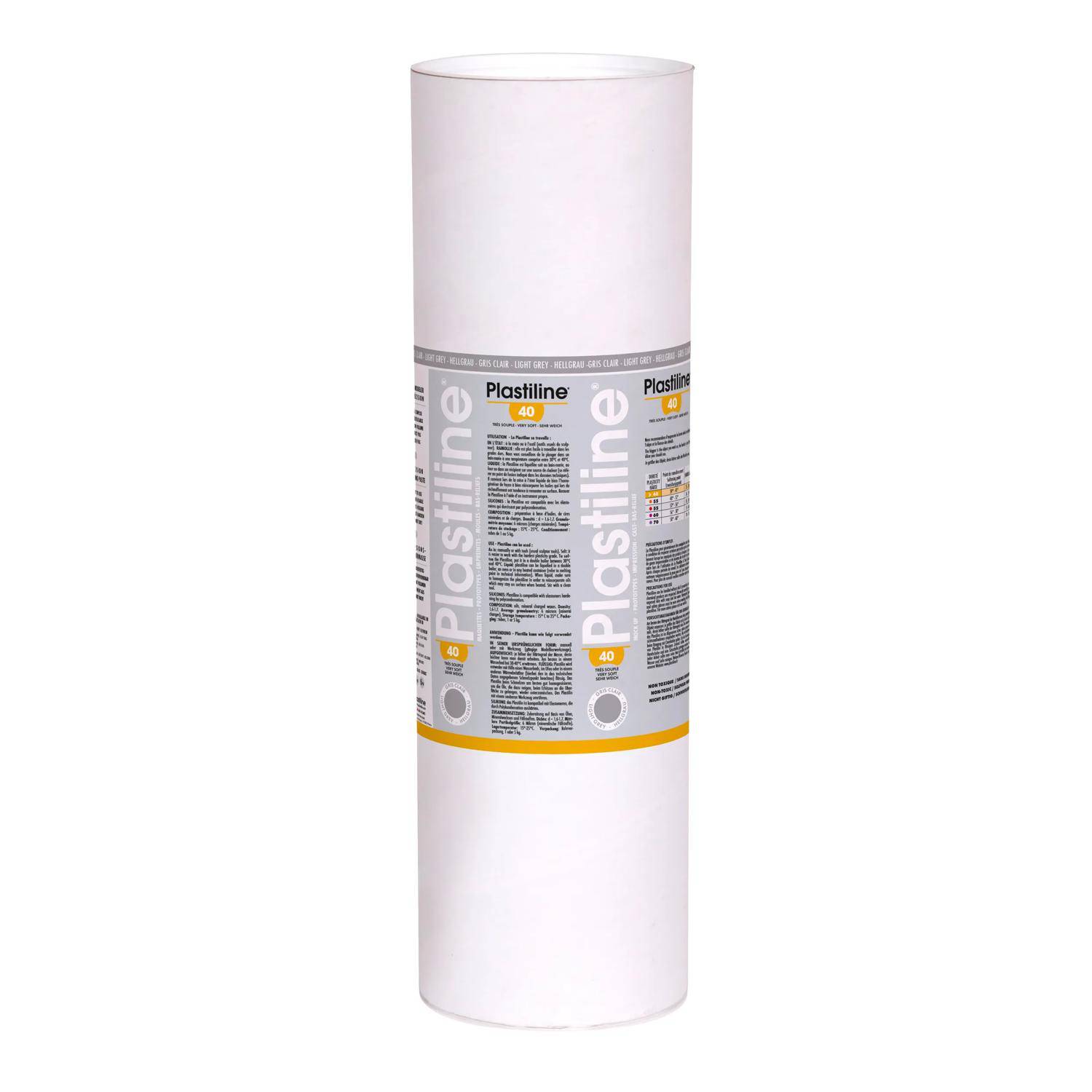 Plastiline Plastiline, 10kg, Härtegrad 40 - Hellgrau 10640T