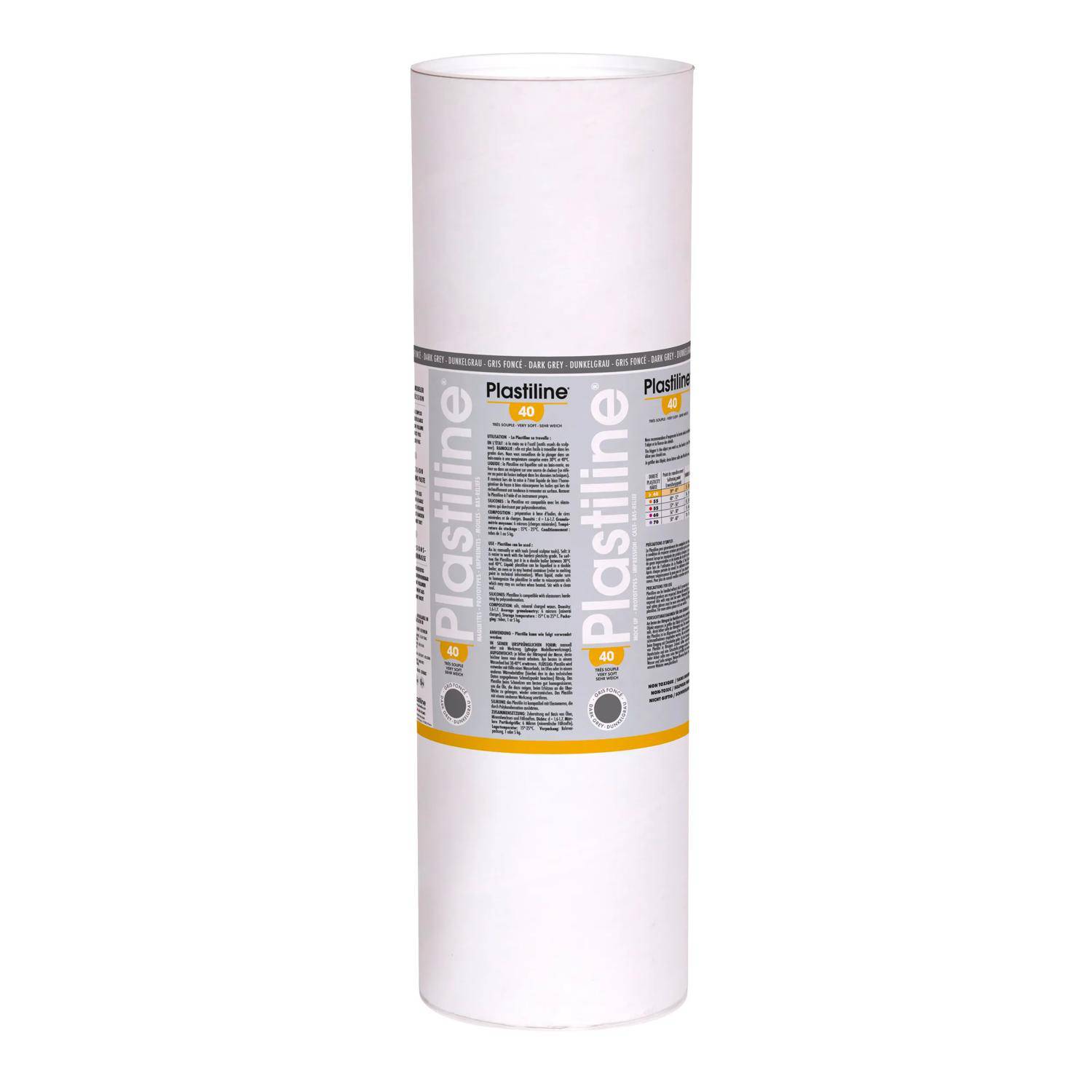 Plastiline Plastiline, 10kg, Härtegrad 40 - Dunkelgrau 10740T