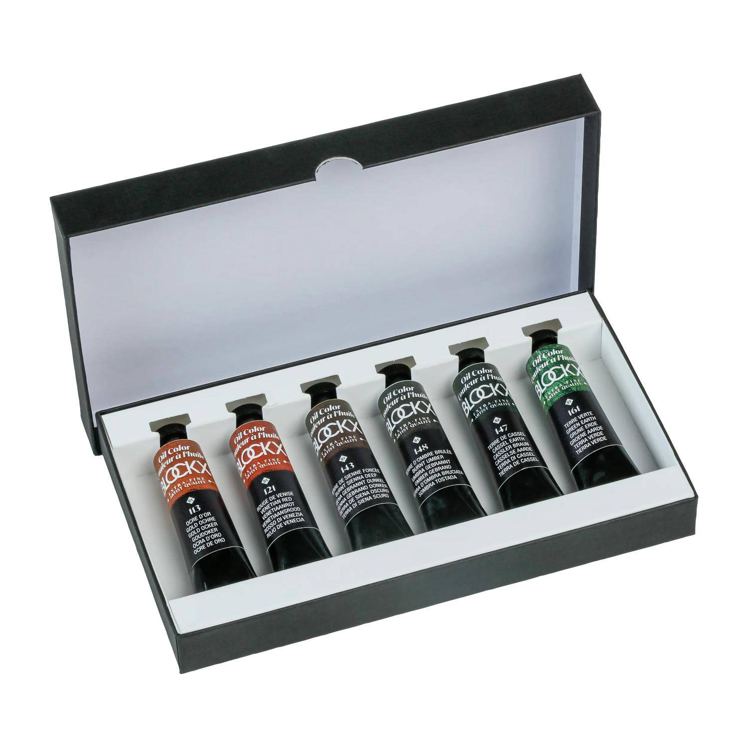 Blockx Ölfarben 6x20ml, Set Natürliche Erdtöne 212903BXC