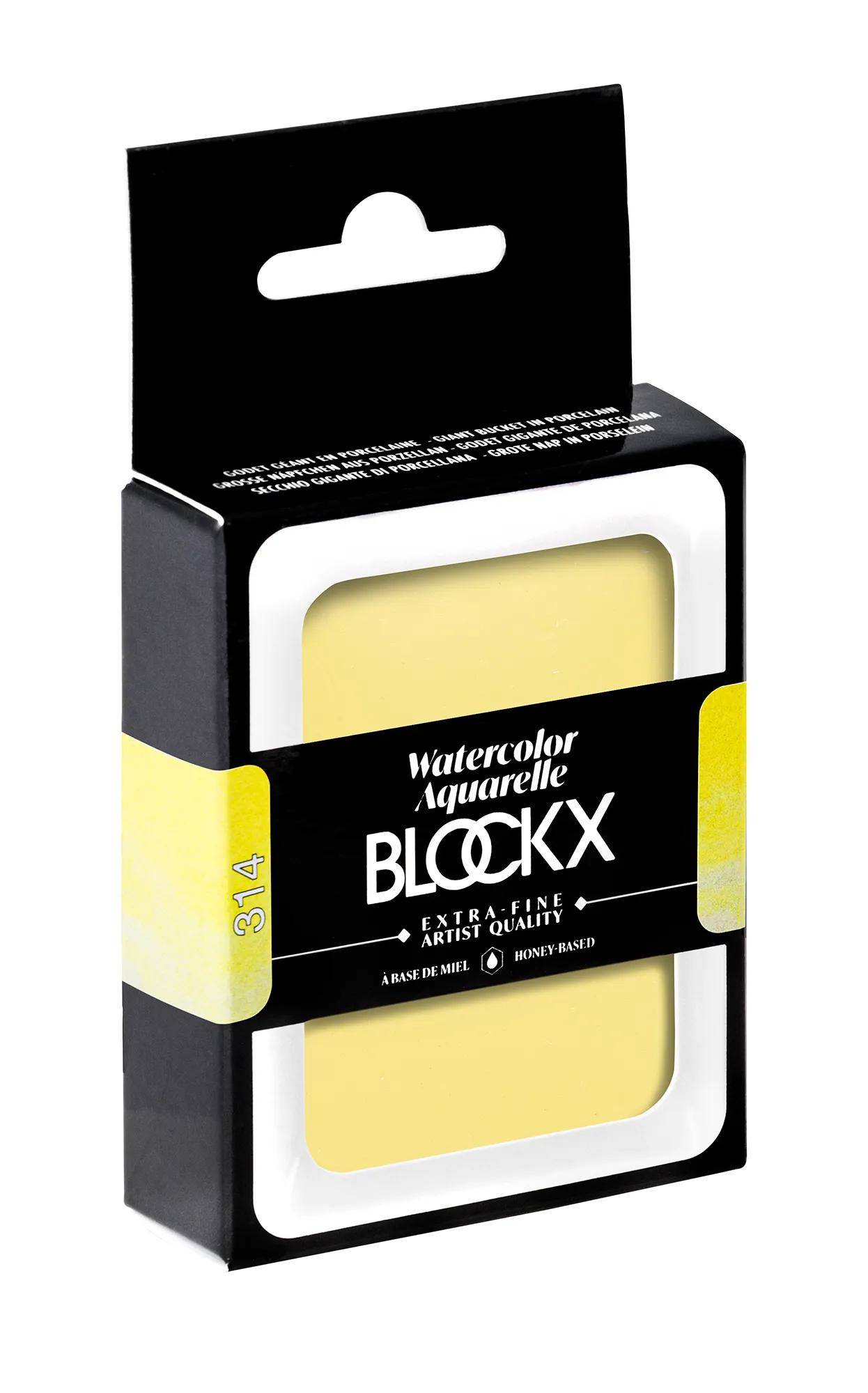Blockx Aquarellfarbe, Zitronengelb - Großer Napf 18ml - Zitronengelb| 45314BXC