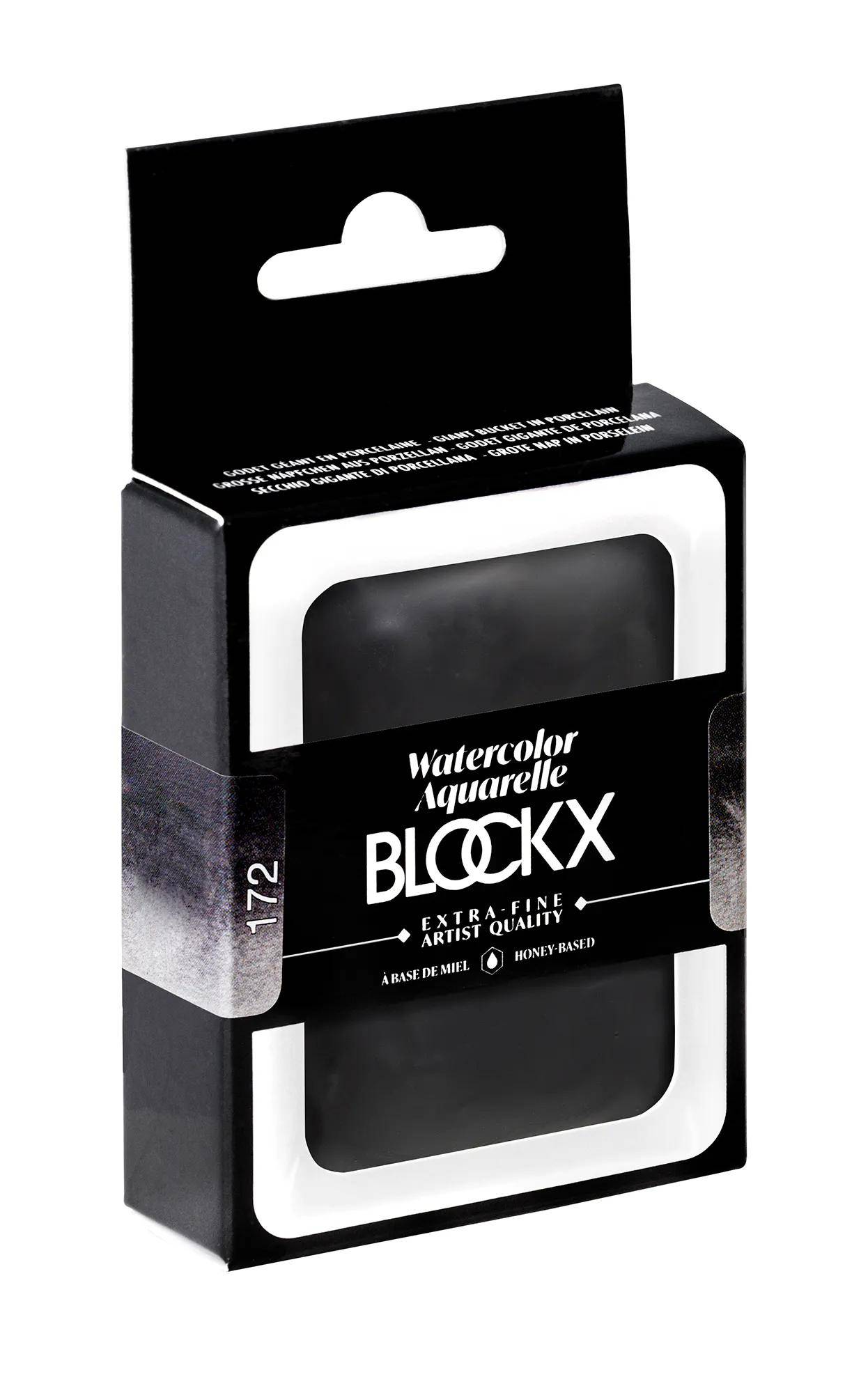 Blockx Aquarellfarbe, Lampenschwarz - Großer Napf 18ml - Lampenschwarz 45172BXC
